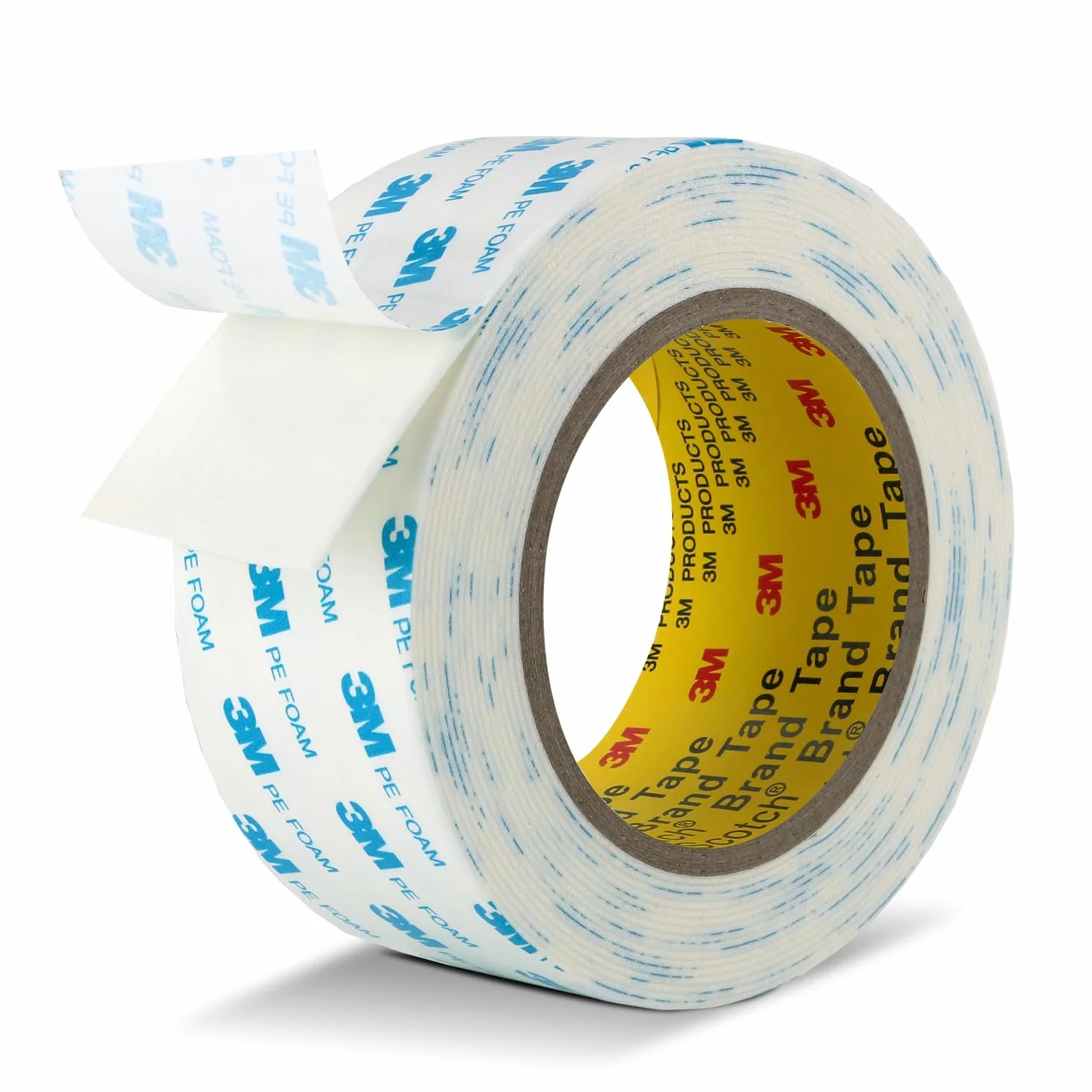 Cinta de espuma de doble cara de alta resistencia 51 mm x 5,5 m cinta de montaje para unir tiras de espuma Para pancartas carteles alarmas persianas molduras Color Blanco