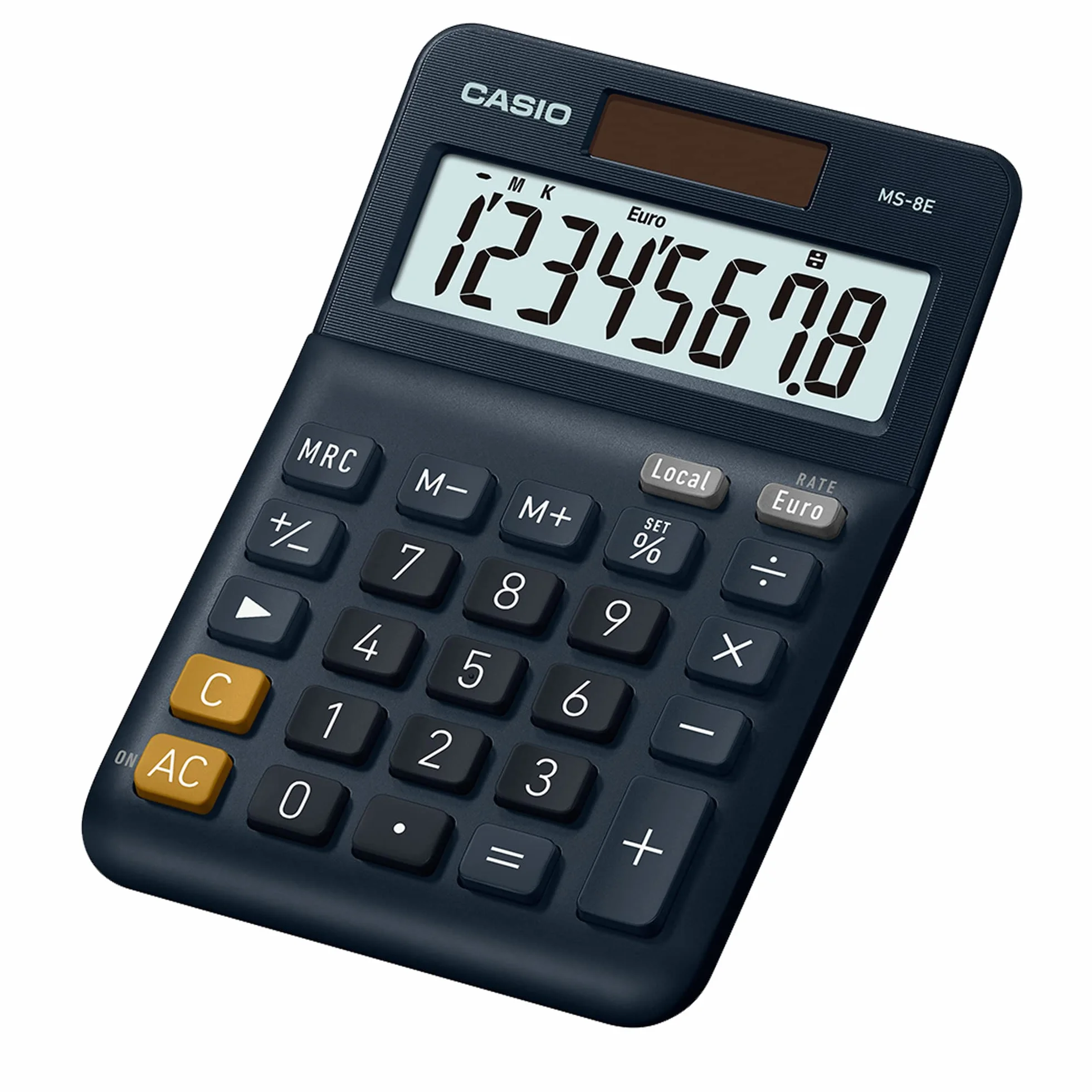 Casio MS-8E Calculadora de Escritorio 8-dígitos Solar Batería Azul