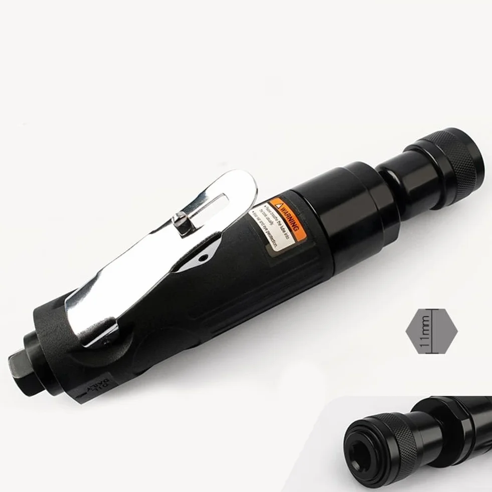 Amoladora neumática de neumáticos de 2200 RPM con portabrocas de 11 mm, herramienta de amortiguación de aire de bajo ruido para pulido de neumáticos, molienda de goma y piedra, incluye manguera de
