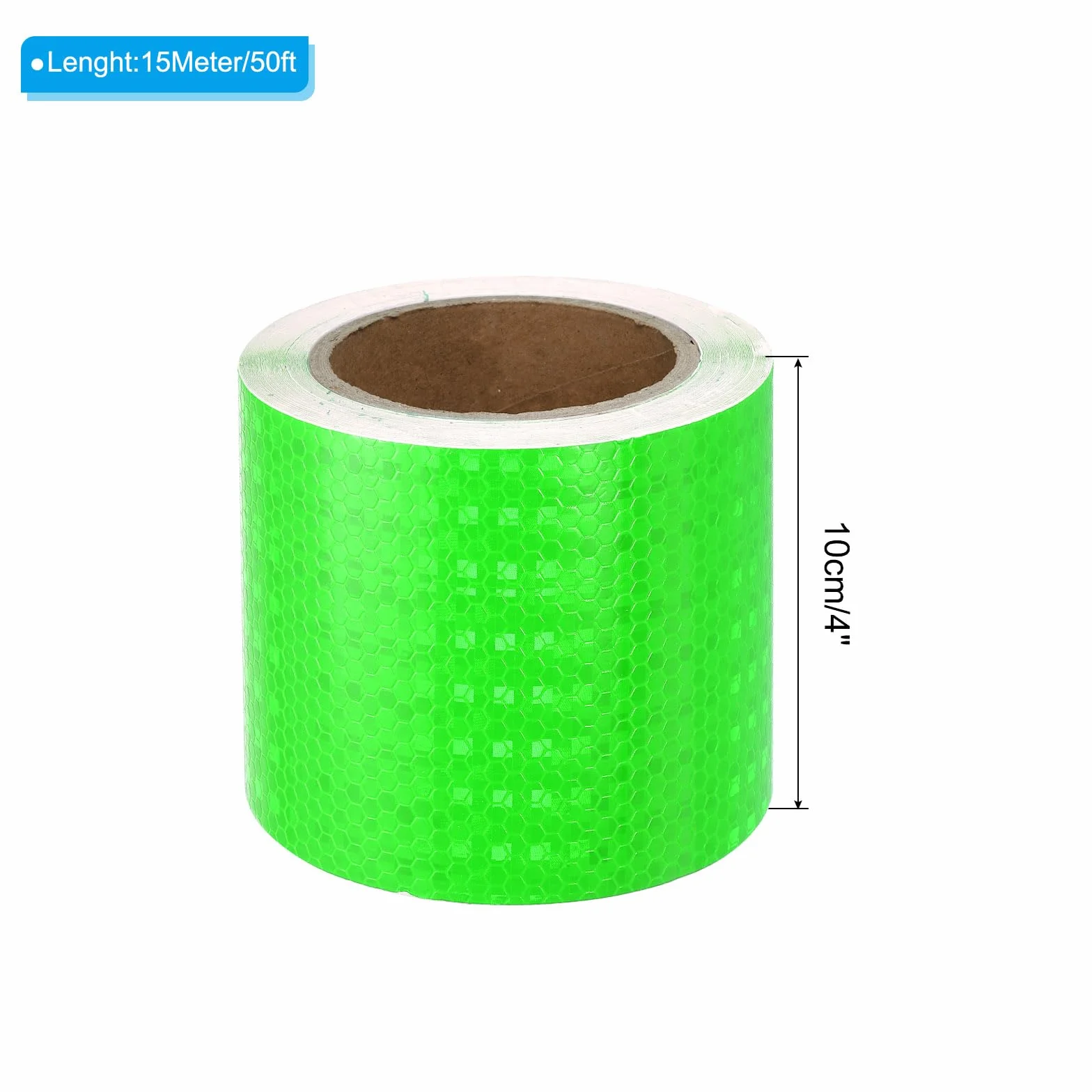 PATIKIL Reflectante Cinta, 4" x 50 Pies Impermeable Adhesivo Alta Visibilidad Advertencia Seguridad Cinta Externa Accesorios Conspicua para Coches Camiones, Verde