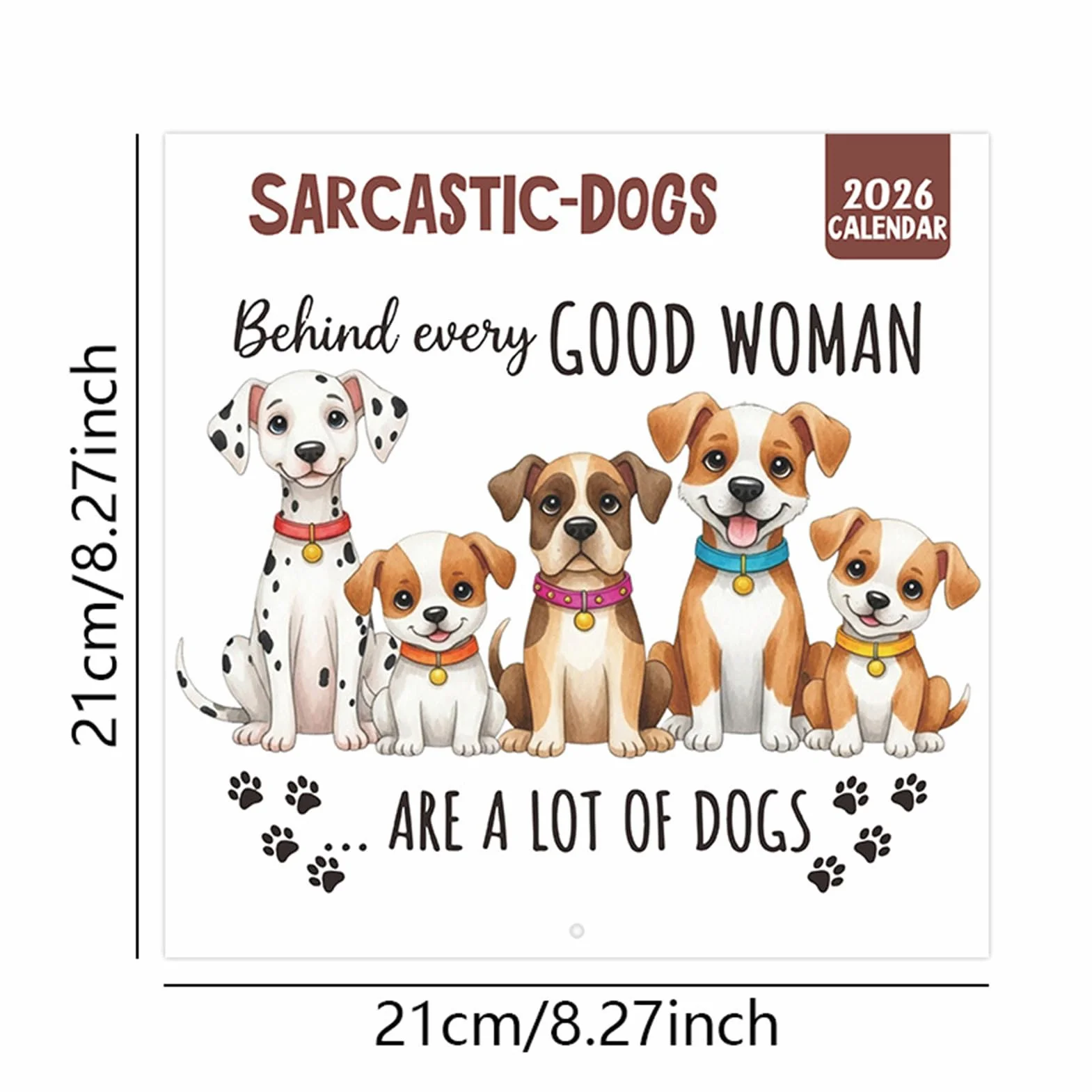 Calendario 2026 Mensual de Pared Perrito Pizarra Organización Laboral Hogar Vacaciones