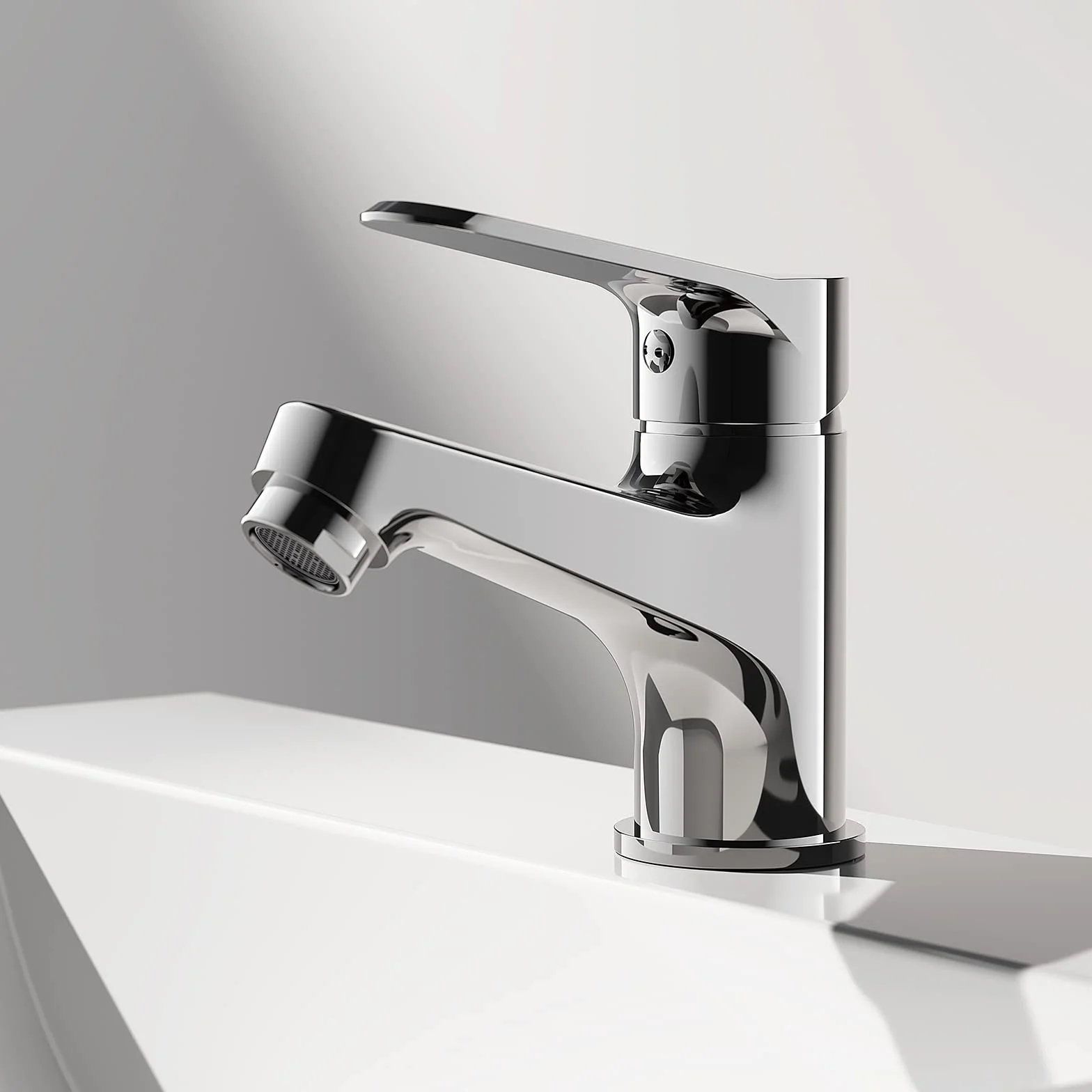 Ibergrif M11059 Grifo de Lavabo de Latón Cromado, 72 mm | Monomando para agua fría y caliente con cartucho cerámico, aireador, conexión G3/8 y accesorios de montaje