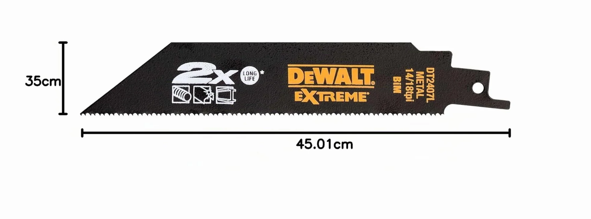 DEWALT Juego de 12 Hojas para Sierra Sable con Estuche DT2441L-QZ