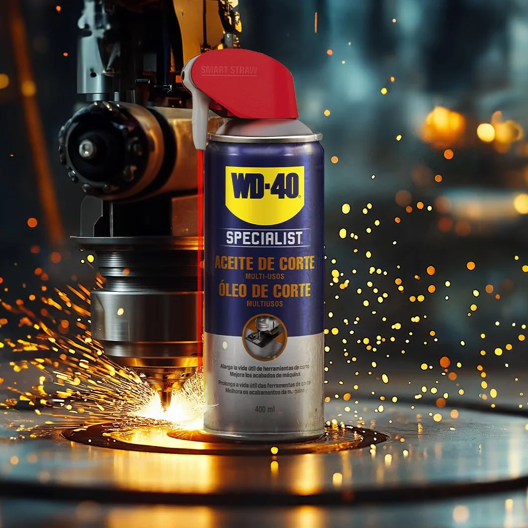 WD-40 Specialist - Aceite de corte - Aceite, maximiza la vida de los equipos de corte y perforación, taladros de columna y sierras - Pulverizador Doble Acción, Spray 360º - 400 ml