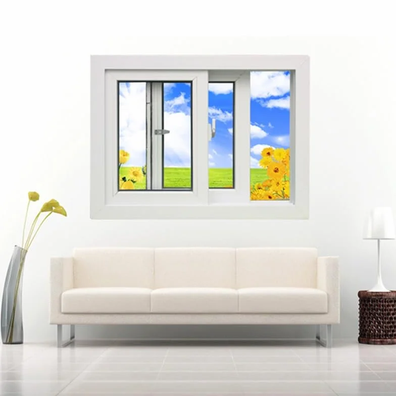 Reemplazo Ventana De Ventilación Horizontal Deslizante Ventana Empotrada Marco Aluminio Ventana Vidrio Templado Transparente para Apartamento Oficina(Blanco,60x40CM)