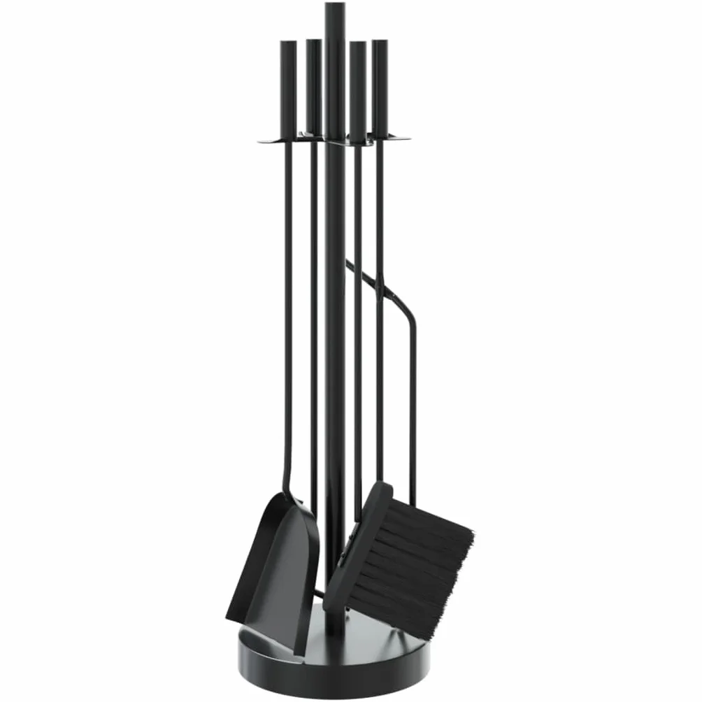 Genérico Juego de Herramientas para Chimenea de 5 Piezas, 18 x 66 cm, Acero,Casa y jardín,Accesorios para hornos de leña y chimeneas,Herramientas para chimeneas-156376