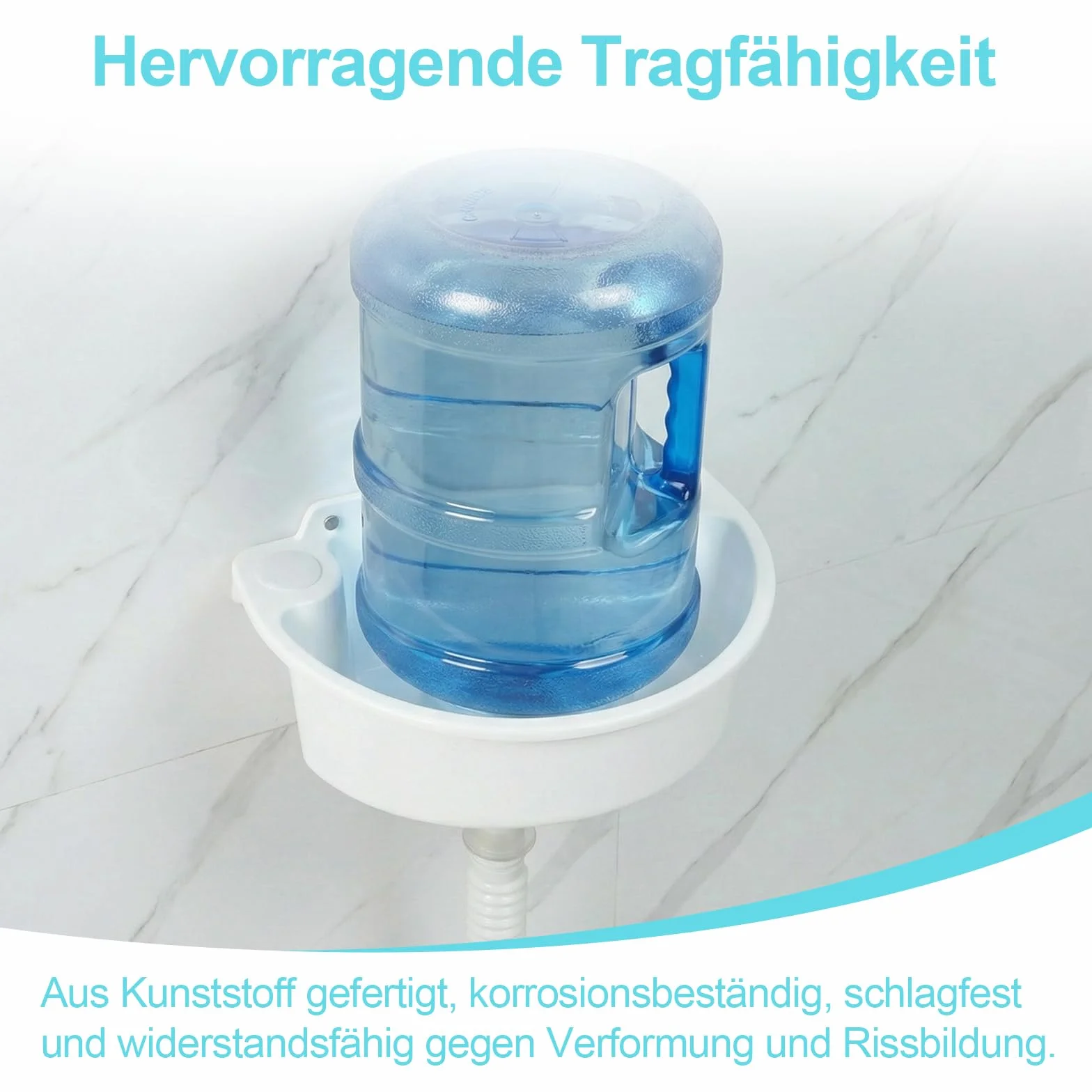 Fregadero de plástico, mini lavabo con desagües de acero inoxidable de 75 cm y tapón de drenaje, fregadero semicircular curvado, para camping, para jardín, sótano, inodoro y baño