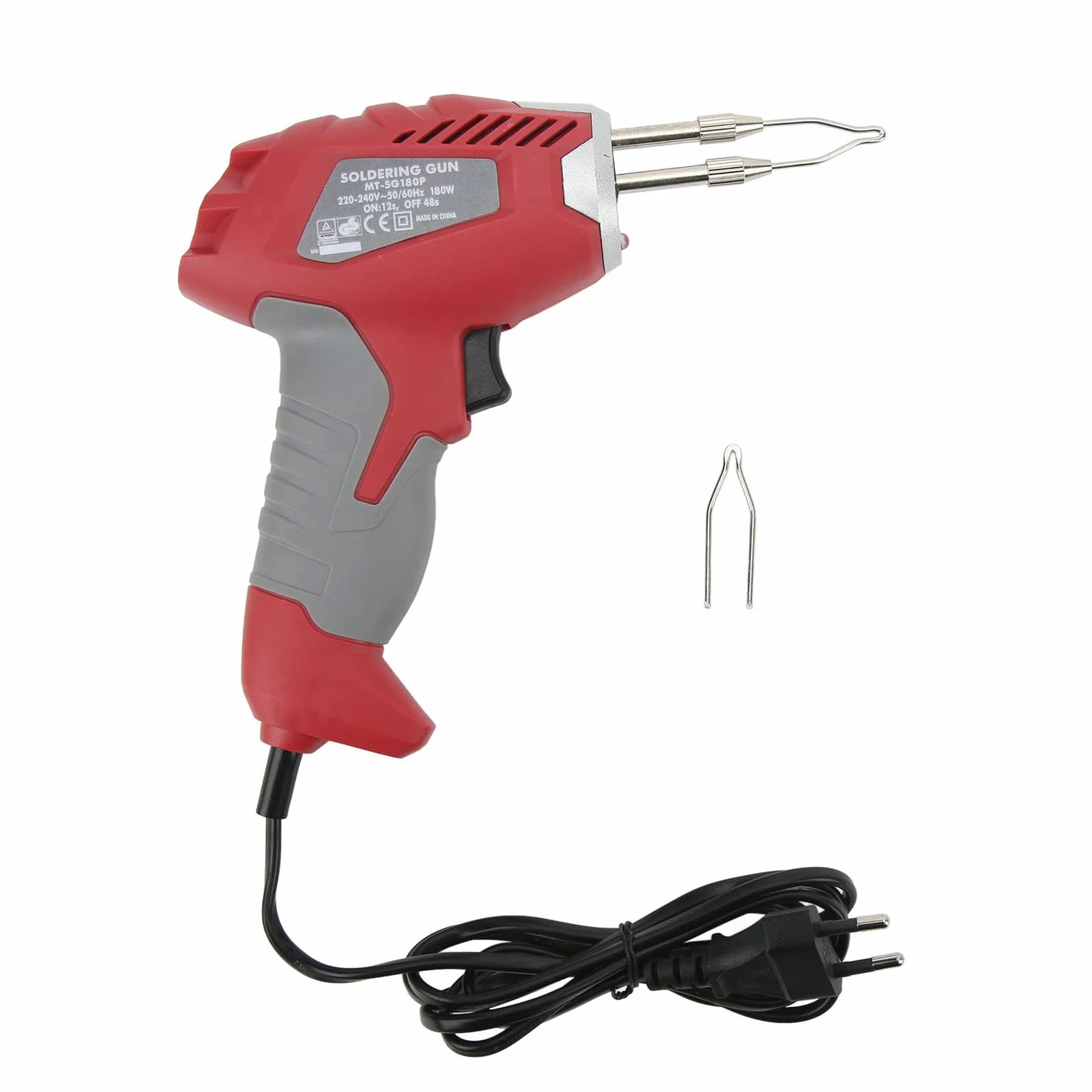 Pistola de Soldar de 180W Kit de Soldador ABS 200 ℃ Kit de Soldador de Alimentación Manual con Punta de Soldadura para Teléfono con Chip Enchufe Europeo 220-240V