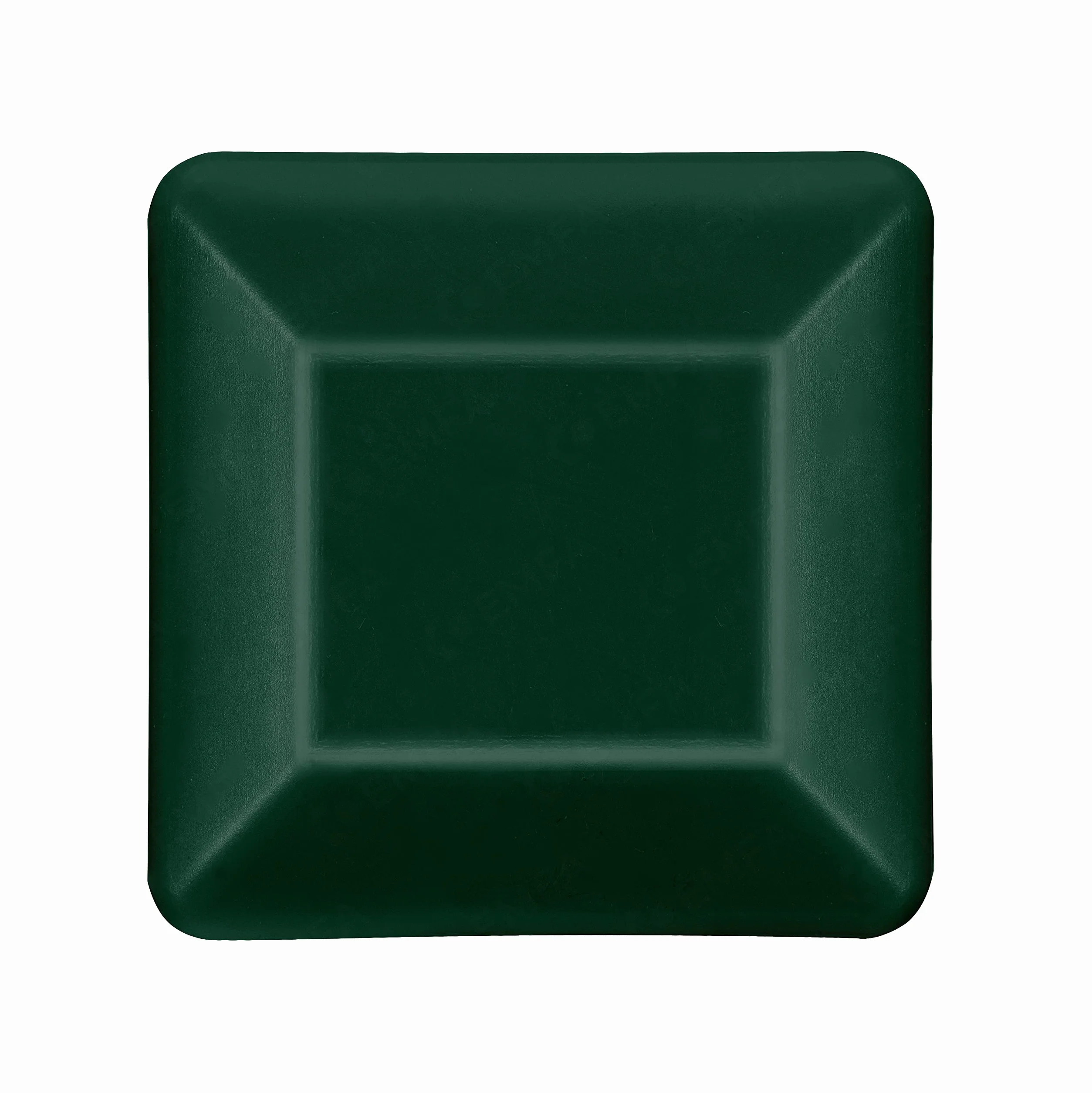 EMFA Tapas para postes de valla 60x60mm 4 unidades verde plástico