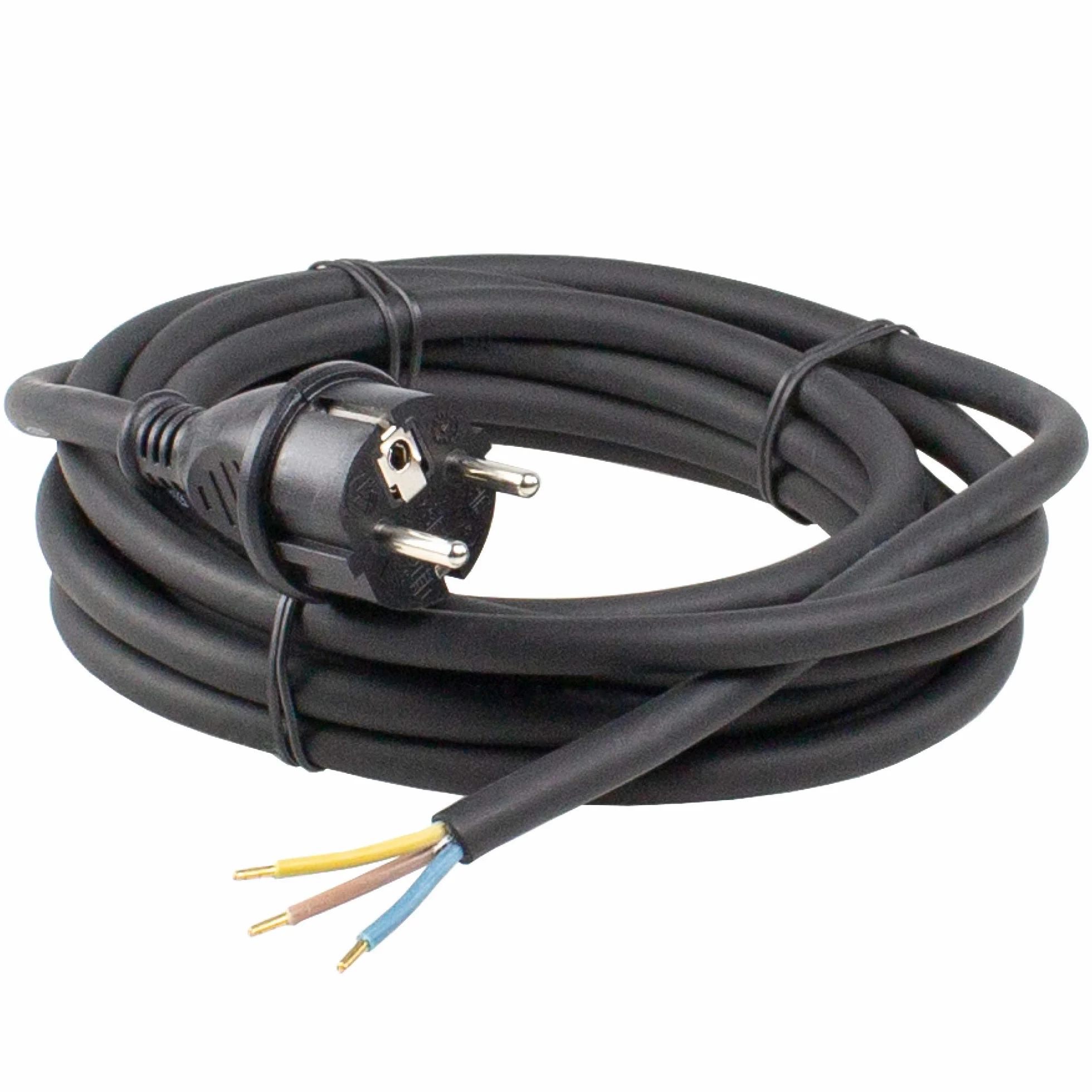 Cable de conexión Schwaige Goma 3 m H05RN-F 3G1,0 230 V 16 A IP44 Negro