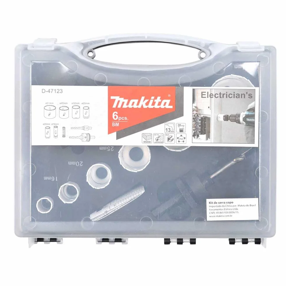 Makita D-47123 - Estuche de brocas de corona Bimetálicas 6 unds.