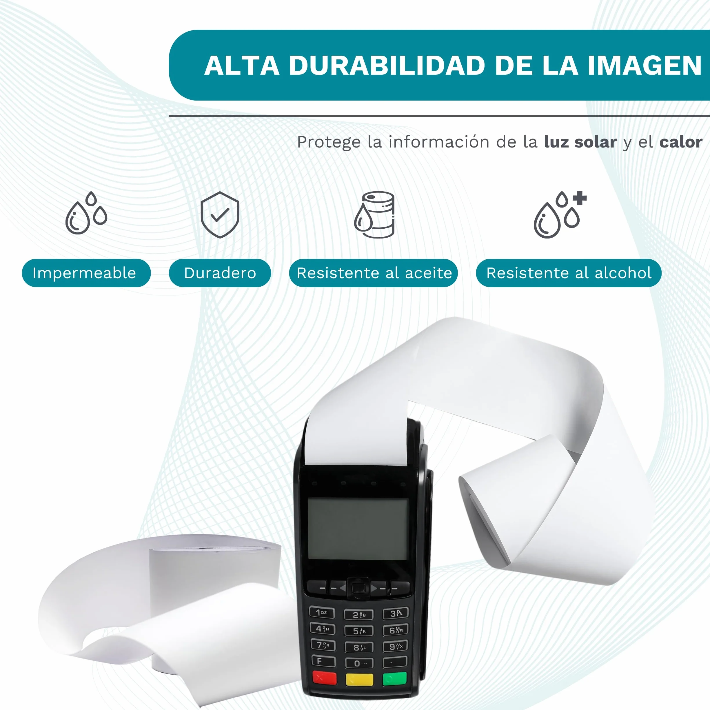 Papel Térmico 80x80 mm - 50 Rollos Papel Impresora Térmica y TPV - Hojas para Tickets - Compatible Impresora, Caja Registradora y Básculas - Sin Bisfenol A - 60 Gr - 50 Metros/Rollo - La Casa del TPV