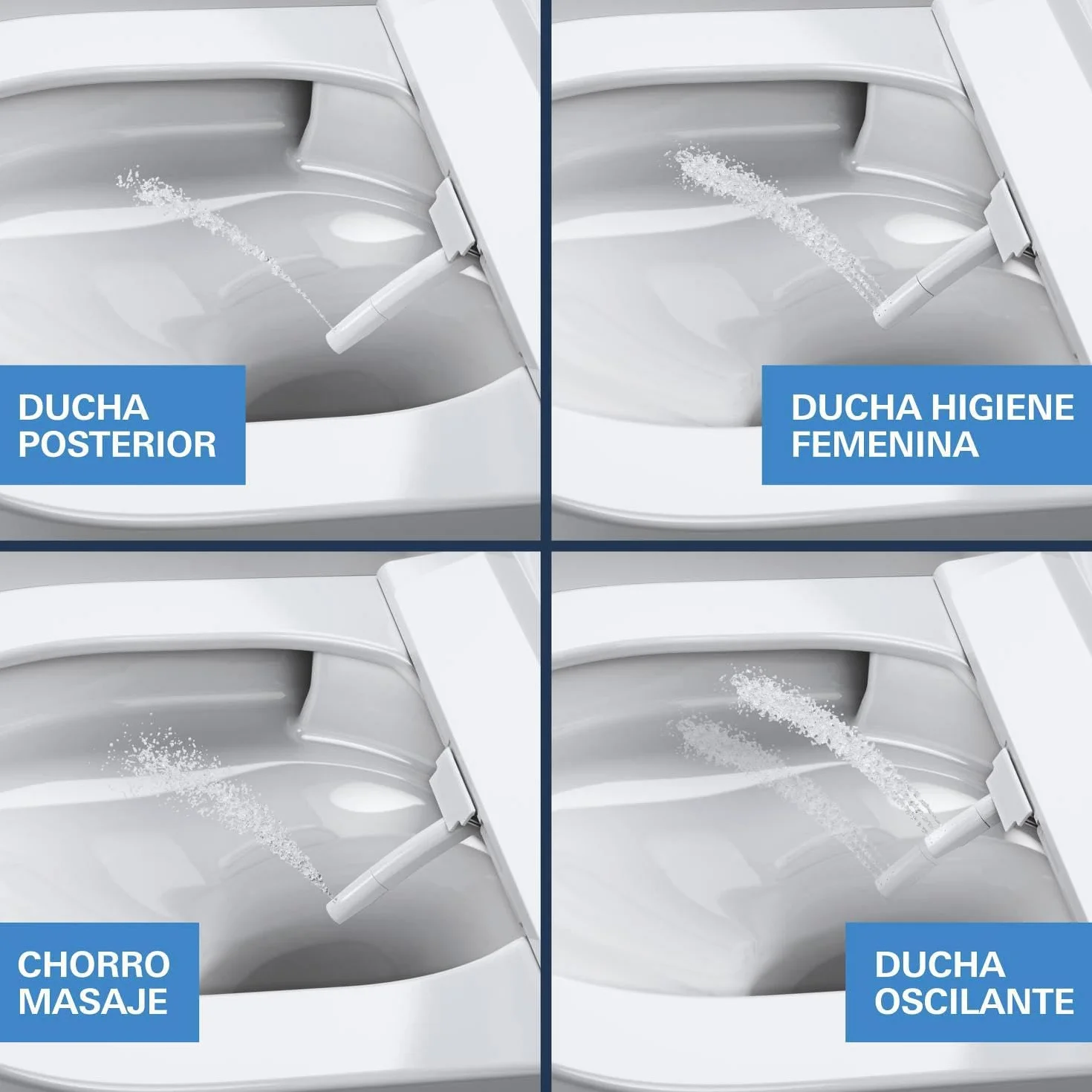 GROHE Sensia - Inodoro suspendido lavado y sin bordes (2 brazos autolimpiables, mando a distancia, kit conexión, insonorización y descarga Triple Vortex), 36507SH0