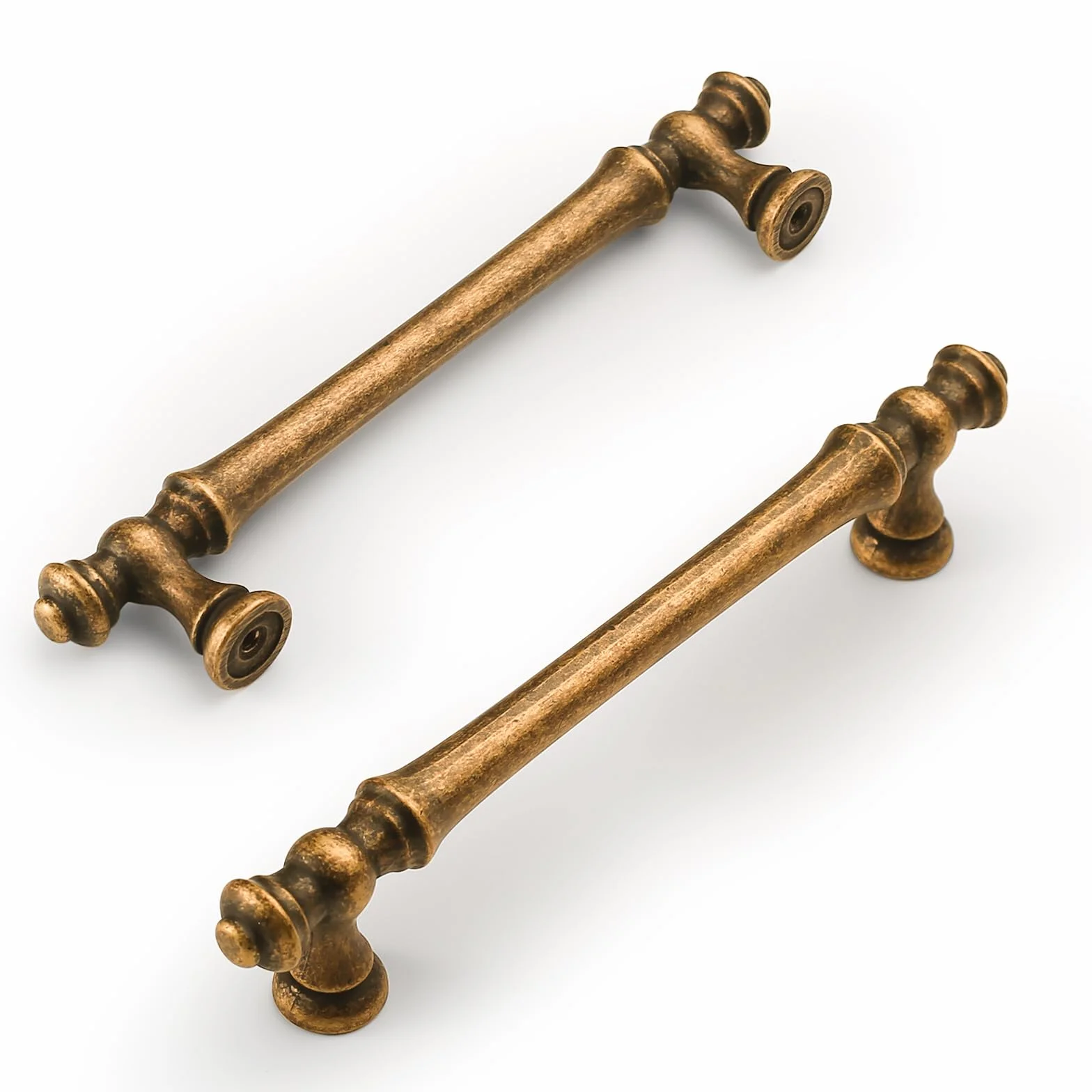 Amerdeco 10 Piezas Tiradores Cocina Tirador Armario 228mm,Aleación de Zinc, Bronce, para Puertas y Cajones, UK0017
