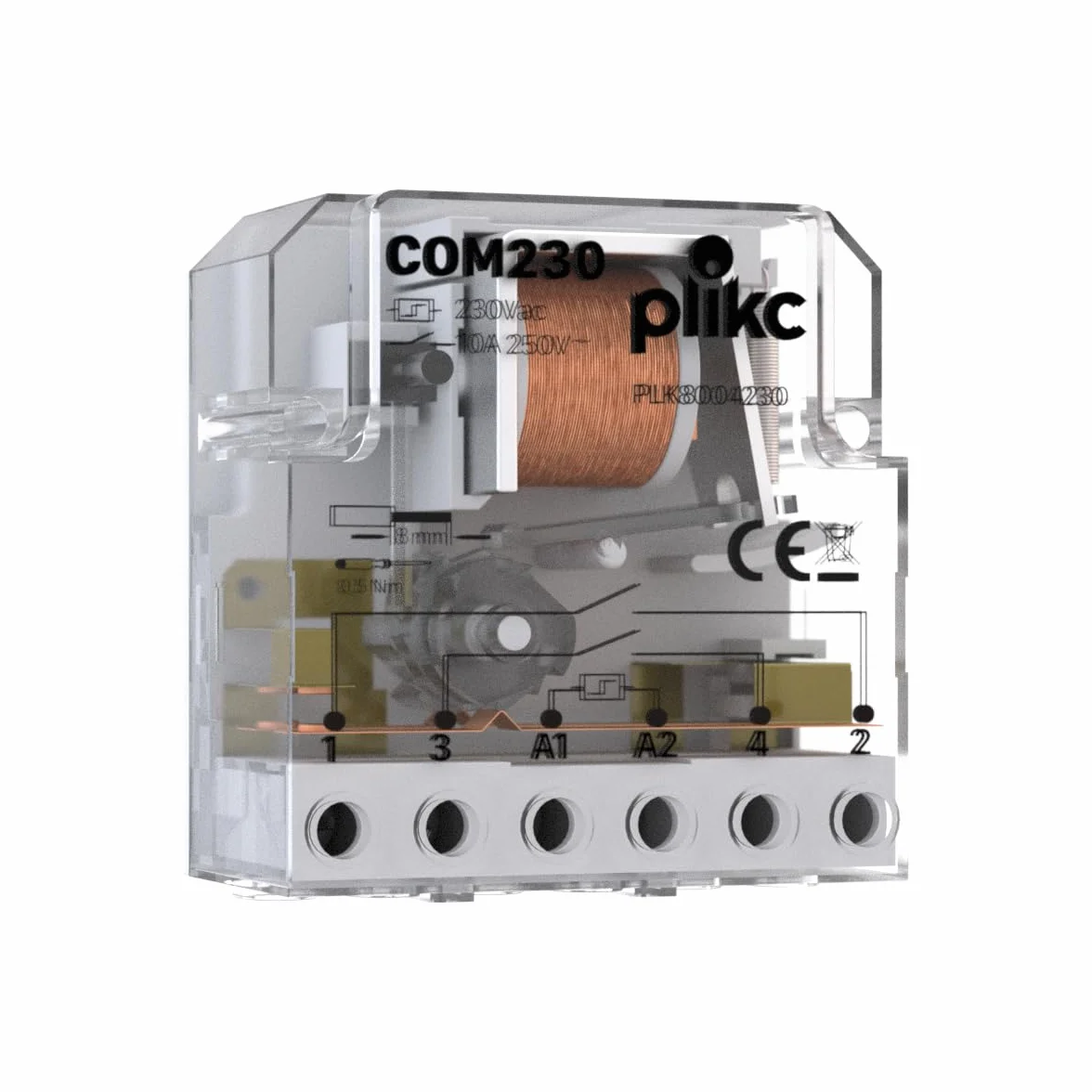 Relé electromecánico por impulsos (interruptor 230V)