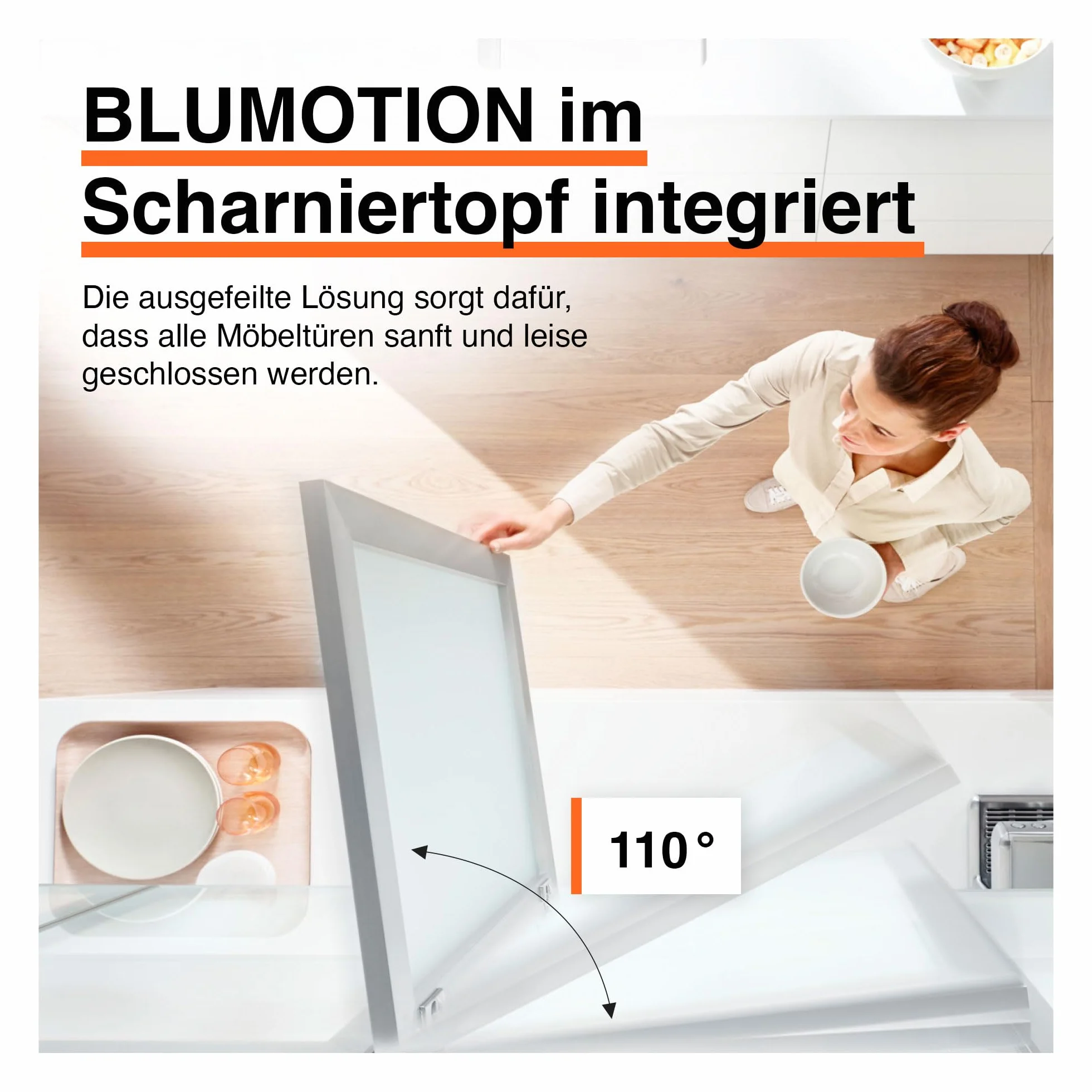blum 10x bisagra para muebles CLIP top BLUMOTION 110° I bisagra de cazoleta Soft-close 35 mm I base en cruz CLIP montable por separado, distancia 0 mm | ajuste 3D del frente | Niquelado | angular