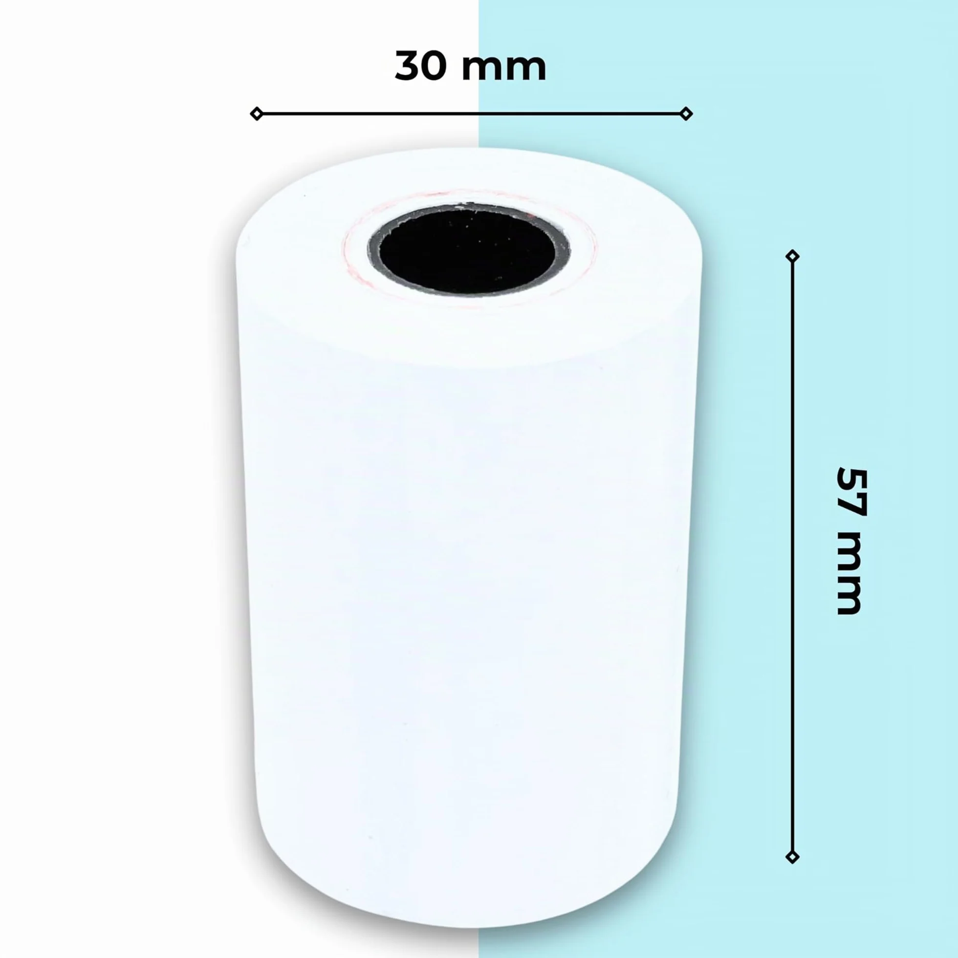 Rollos de Papel Térmico Double Dragon 57 x 30 mm para Recibos PDQ | Libre de BPA | Compatible con Impresoras SumUp, Ingenico, PayZone, Verifone, Clover, Terminales Zettle – 20 Rollos