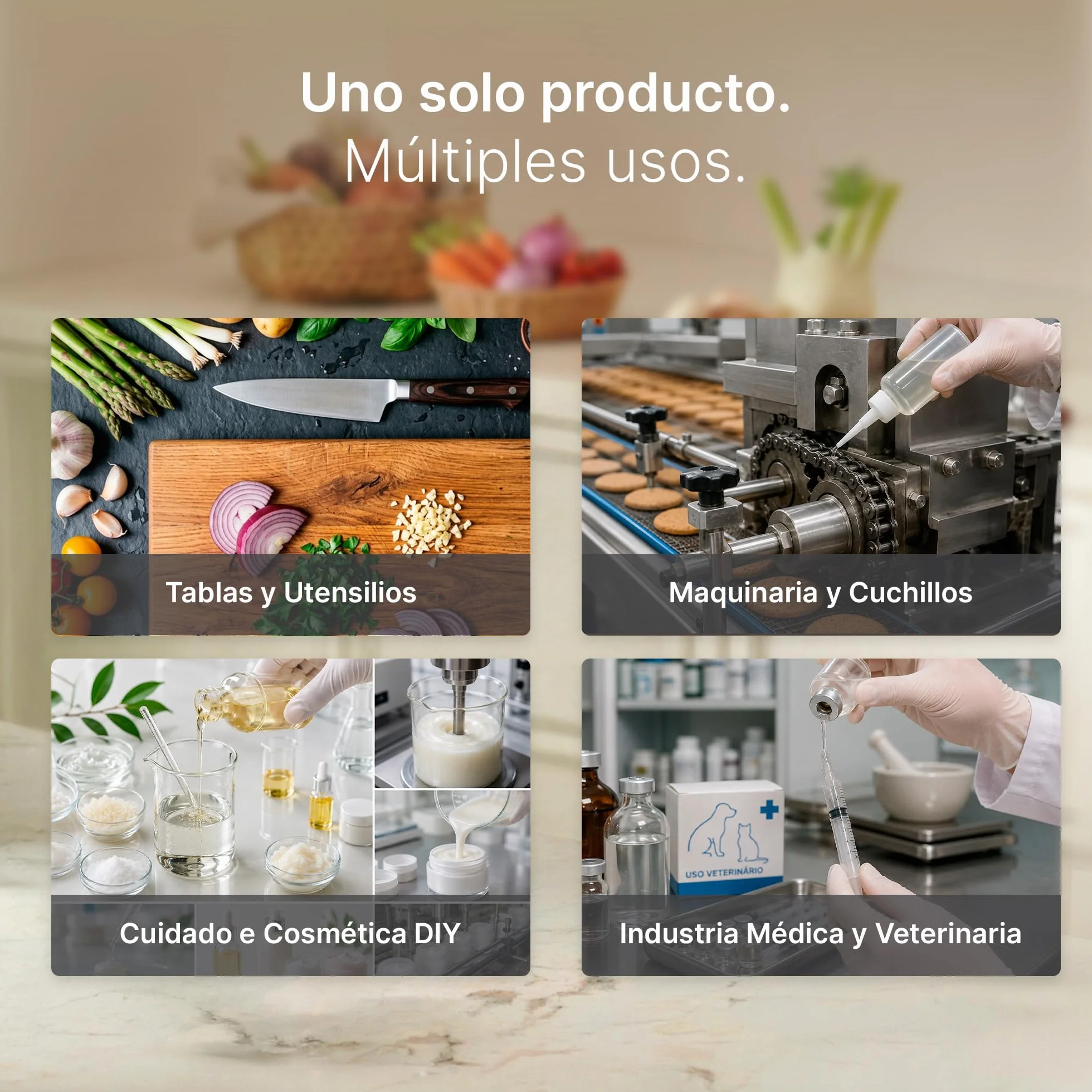 Aceite Mineral Alimentario 5L – Parafina Líquida/Vaselina Líquida Grado Alimentario y Médico – Alta Pureza, Incoloro e Inodoro – Para Madera, Bambú, Cocina y Formulación Cosmética