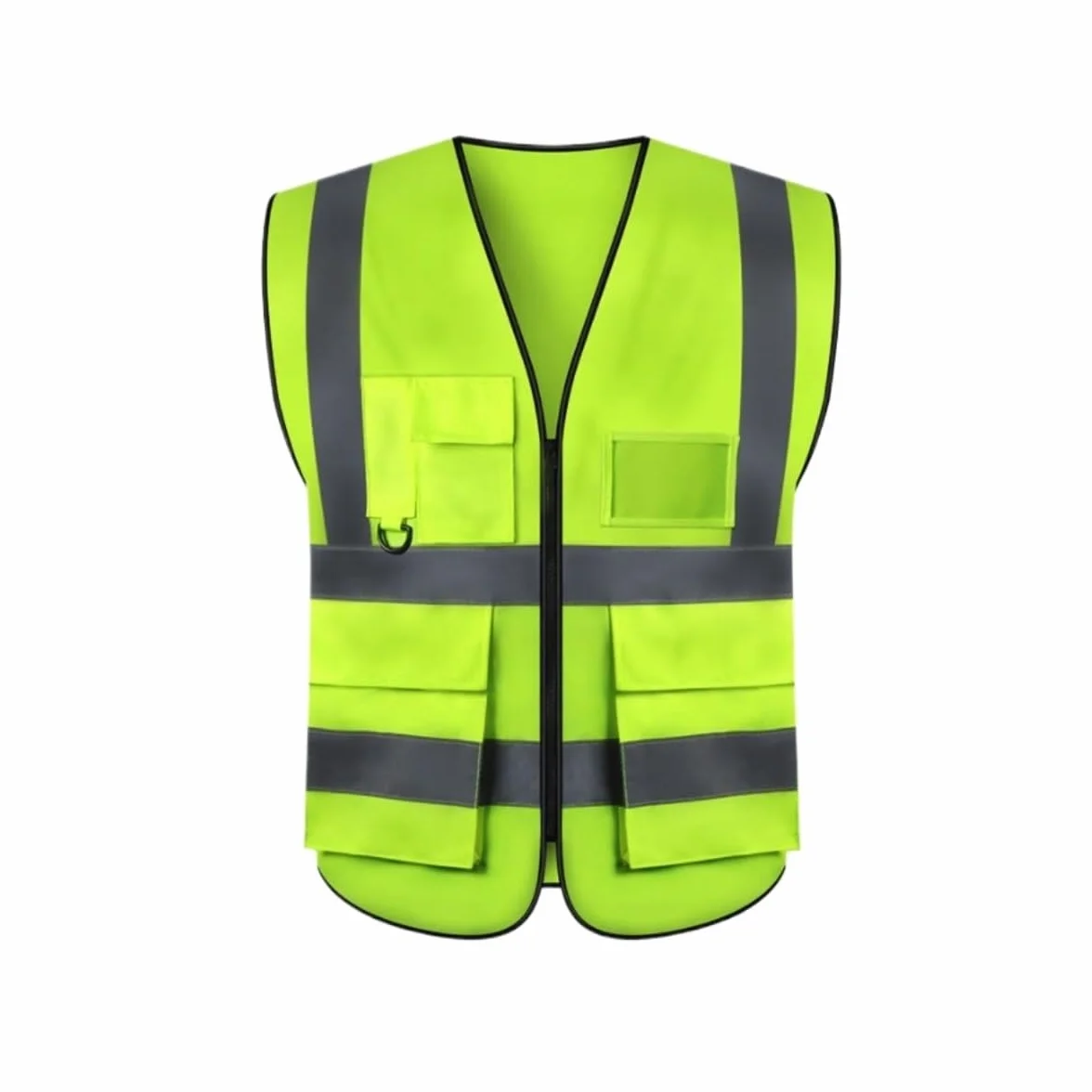 ApuaVireo&Co chalecos alta visibilidad, Chaleco reflectante de seguridad con cremallera frontal y tira reflectante de alta luminosidad for conducción nocturna.