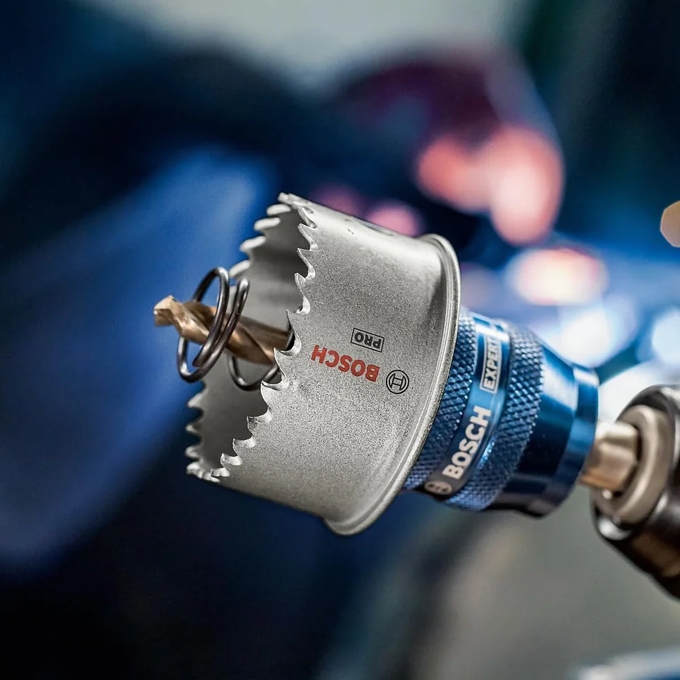 Bosch 1x Sierra de corona PRO Sheet Metal Power Change Plus (para Láminas de acero inoxidable, Láminas de acero, Ø 25 mm, Professional Accesorios Taladro)