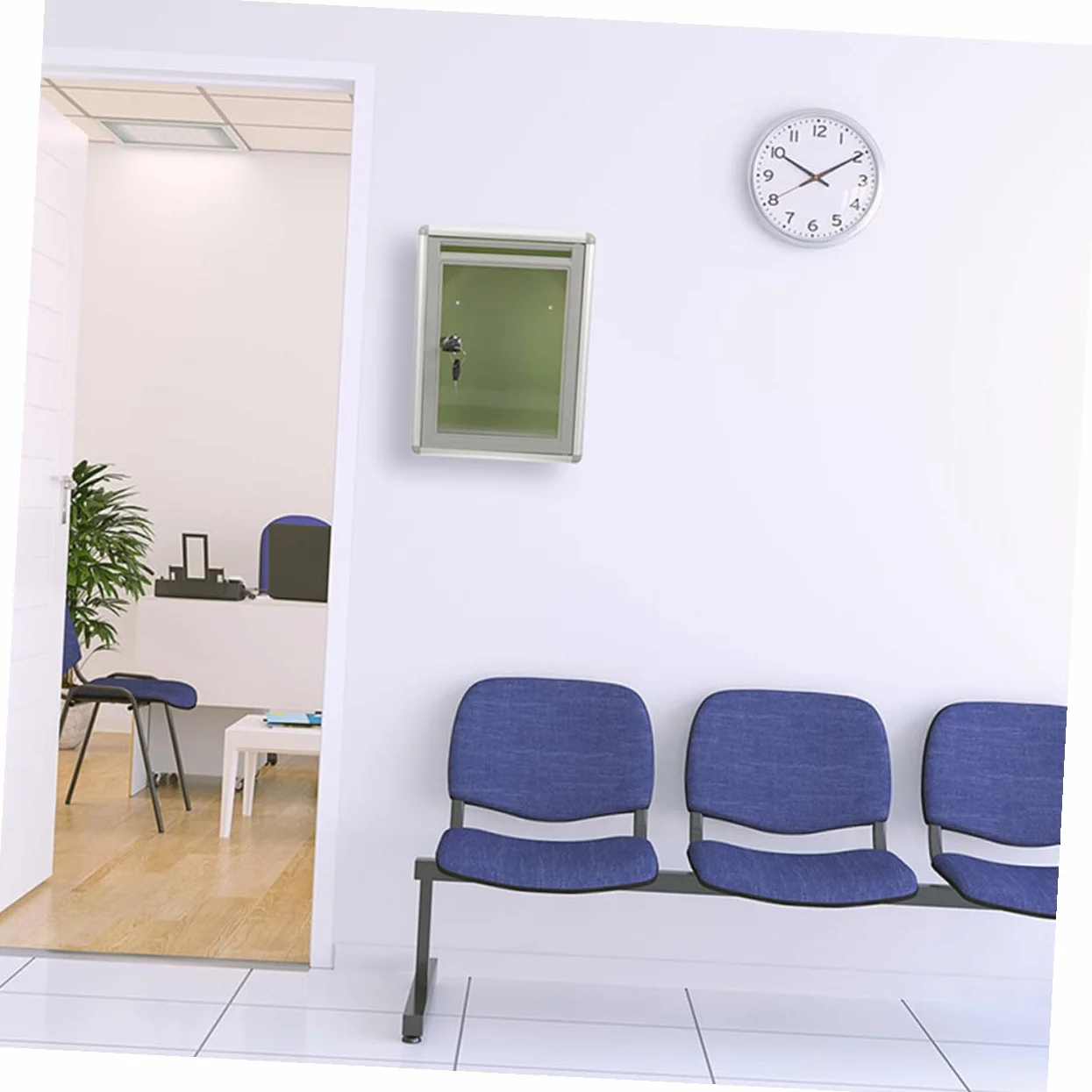 Buzón de Pared con Cerradura Transparente de Aluminio, 2 Unidades | Acrílico, Superficie Lisa, para Oficina y Exterior, Formato Compacto, Incluye Cierre de Seguridad