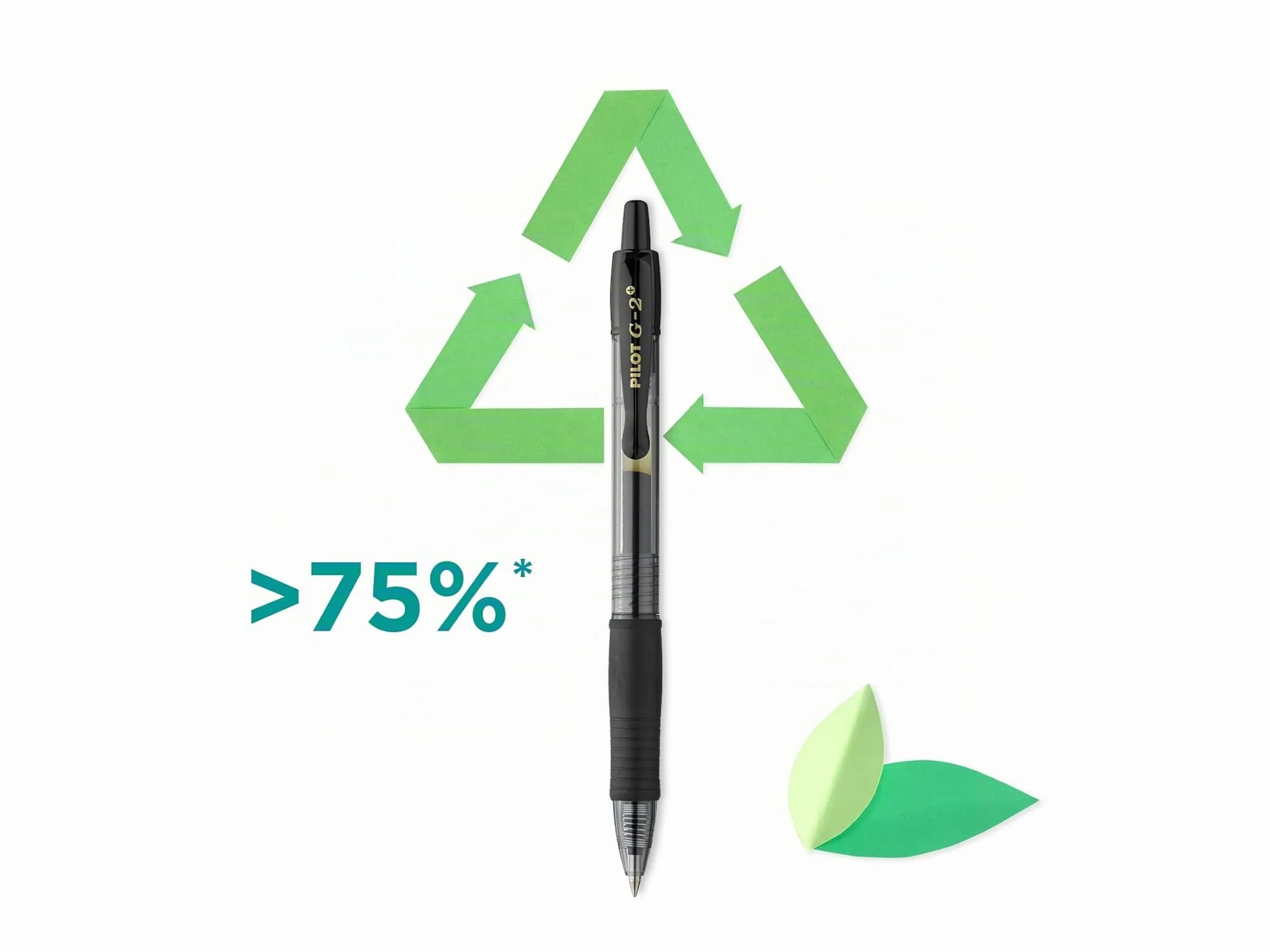 PILOT G2 Plus Bolígrafos Roller Tinta Gel Retráctiles Recargables Punta Media 4 Colores Negro Azul Rojo Verde