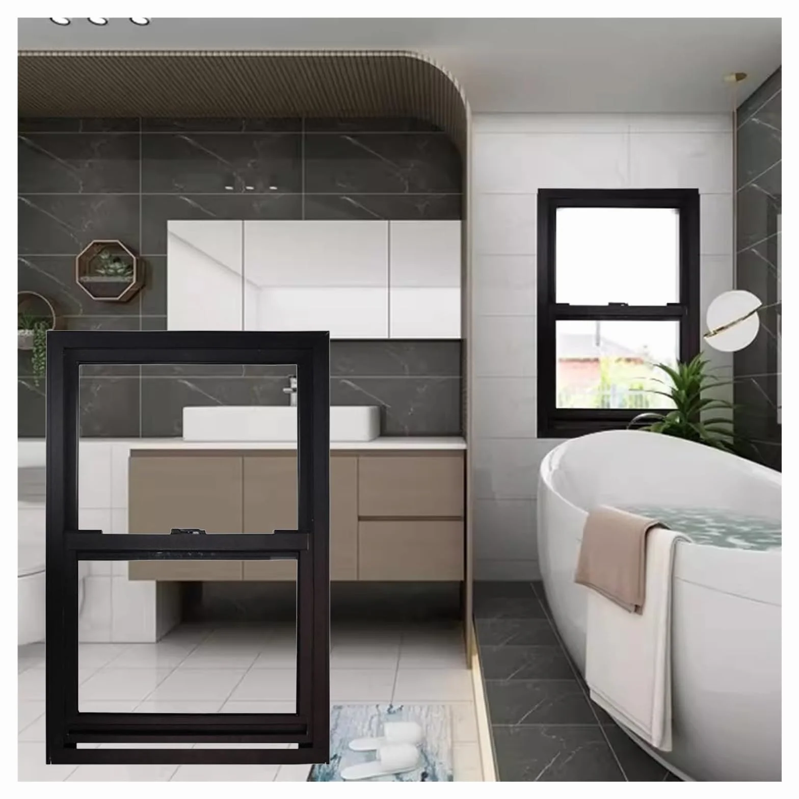 Ventana Corrediza Vertical, Montaje Empotrado Aleación De Aluminio Arriba Y Abajo Ventana Corrediza Con Mosquitera Y Vidrio Para Graneros/casas De Juegos/gallineros