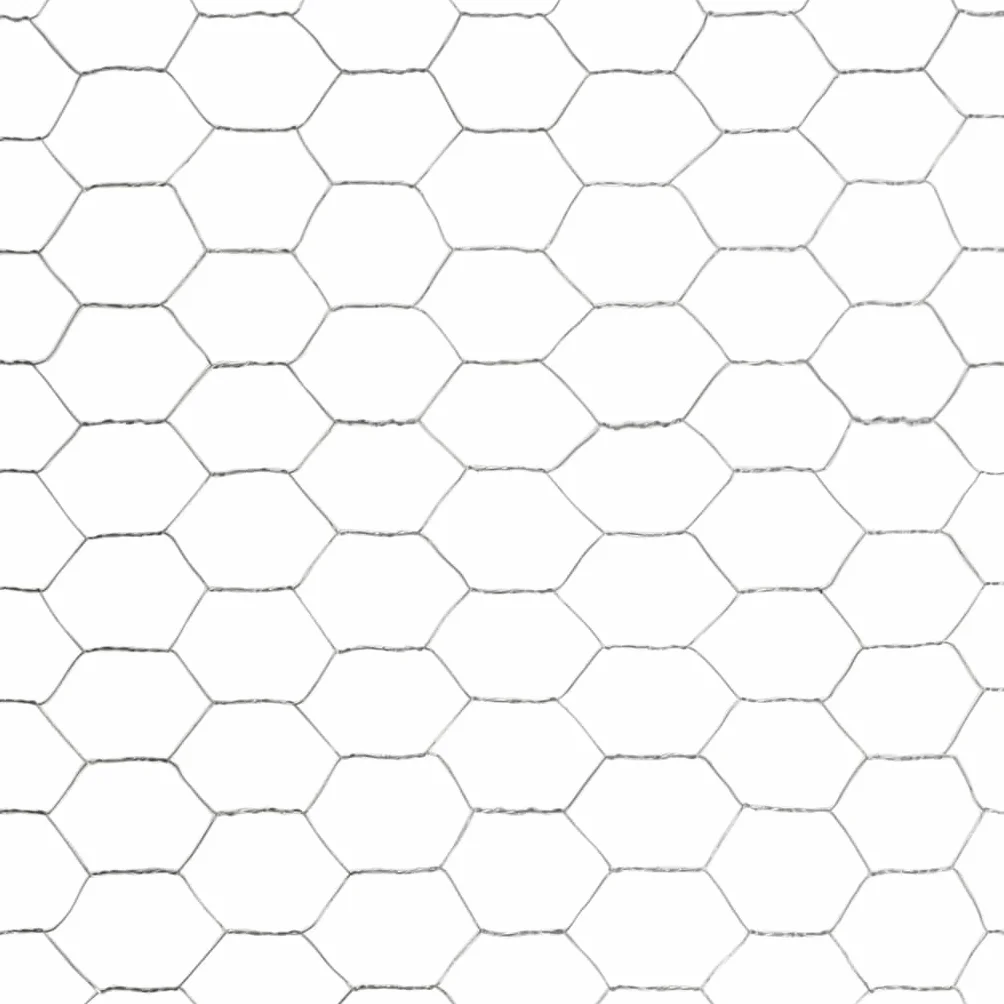 vidaXL Malla de Alambre Hexagonal Acero Galvanizado 25x1.2m Plateado Bricolaje