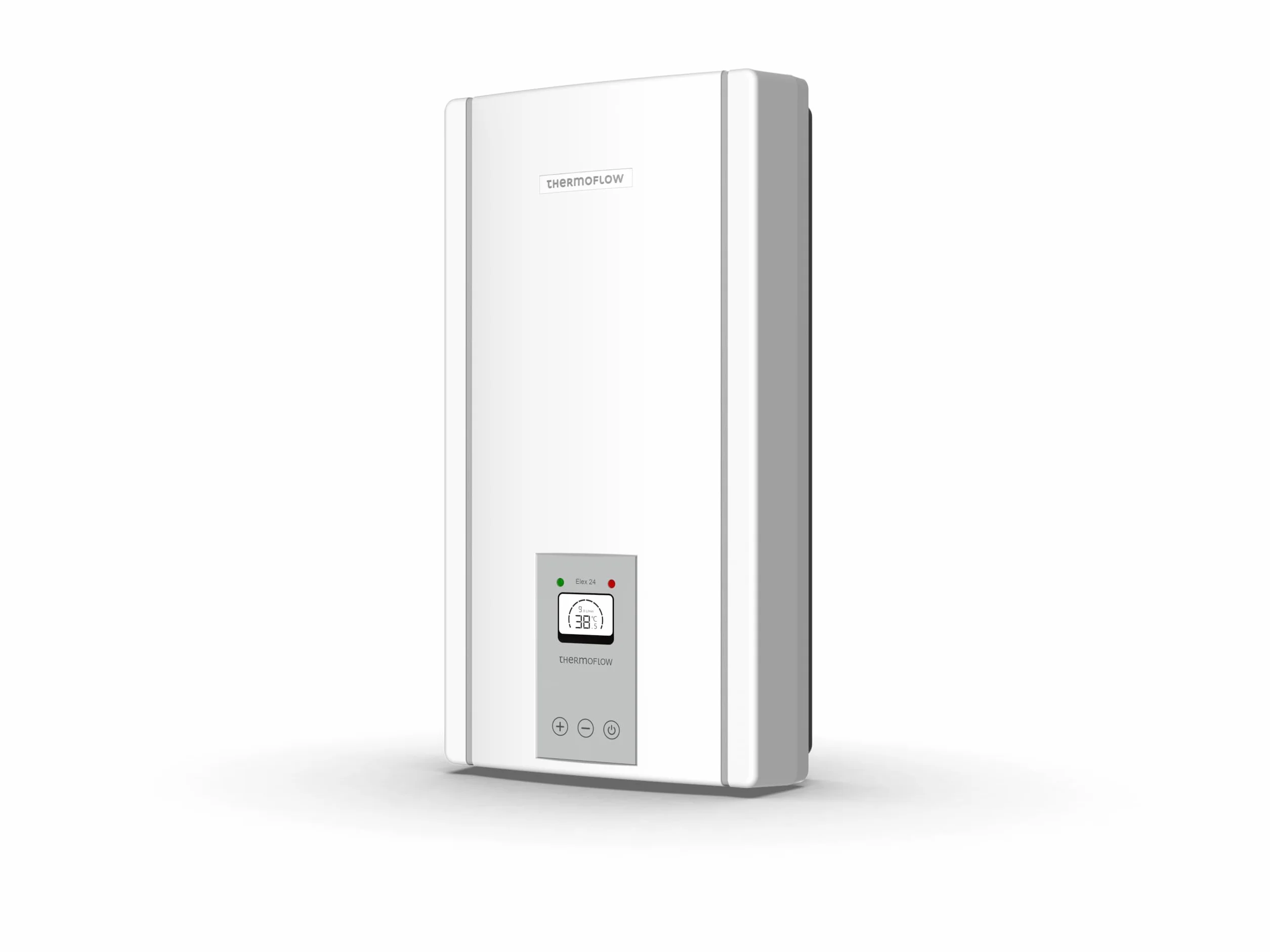Thermoflow Elex 24 – Calentador de agua instantáneo resistente a la presión / 24 kW / 400 V/calentador de agua hasta 55 °C/conexión G 1/2» / 13 L/min/ideal para lavabo, baño o cocina / ELEX24.