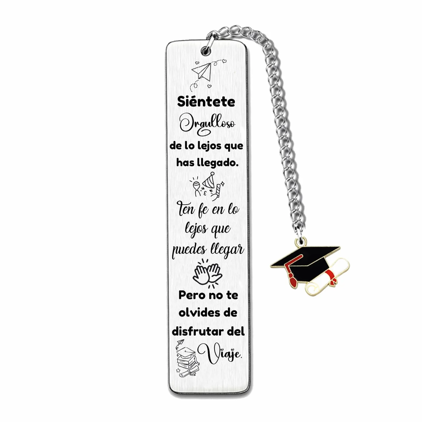 Marcadores De Metal Personalizado Regalo De Cumpleaños Graduación Universidad Lindo Recuerdo Motivacional