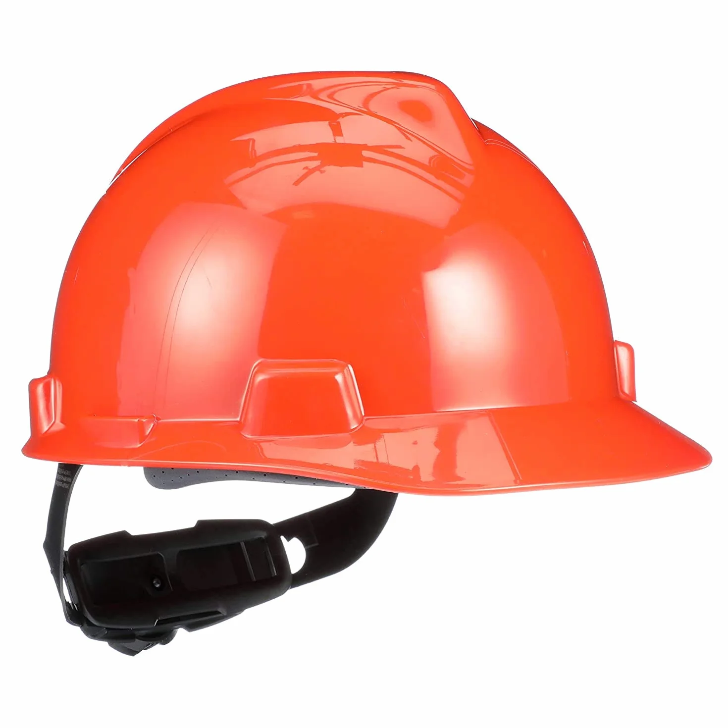 MSA 475361 Tapa ranurada V-Gard, con suspensión Fas-Trac III, Orange, Estándar