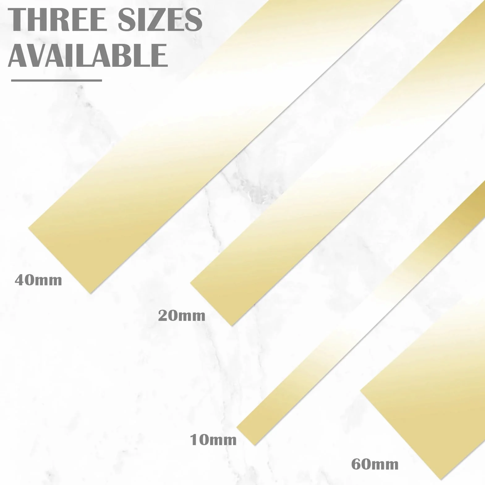 Tiras decorativas de metal autoadhesivas 10M x 4CM acero inoxidable para pared chimenea marcos de espejo