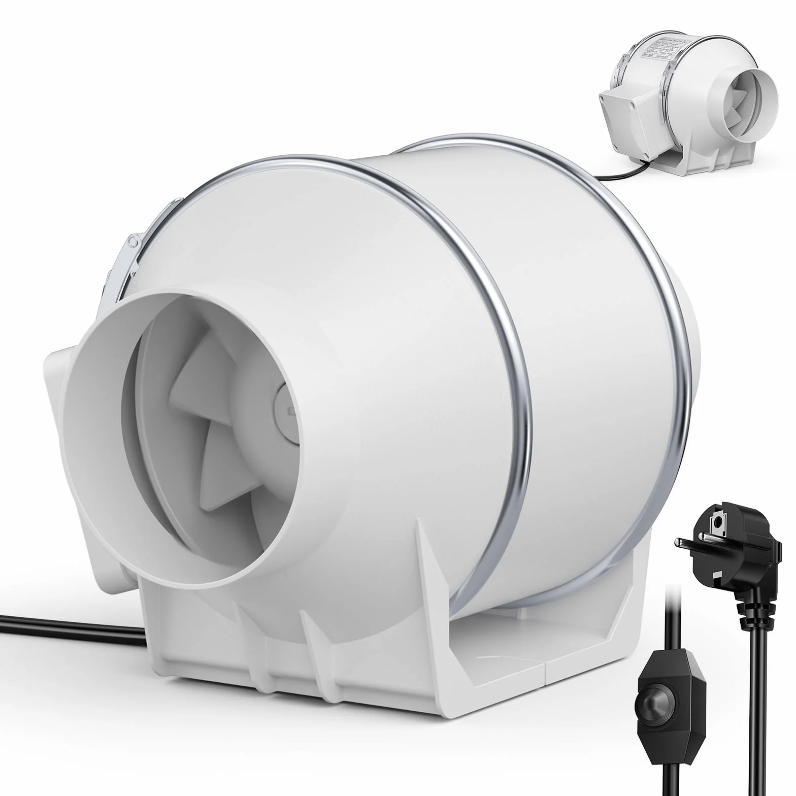 Extractor de aire para baño 310 m³/h control de velocidad variable