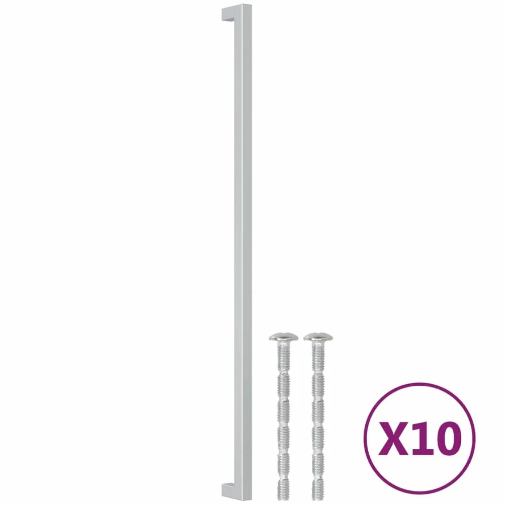 Genérico Tiradores para armarios 10 uds Acero Inoxidable Plateado 480 mm,Bricolaje,Accesorios de Bricolaje,Ferretería para armarios,Pomos y picaportes de armarios-3203670