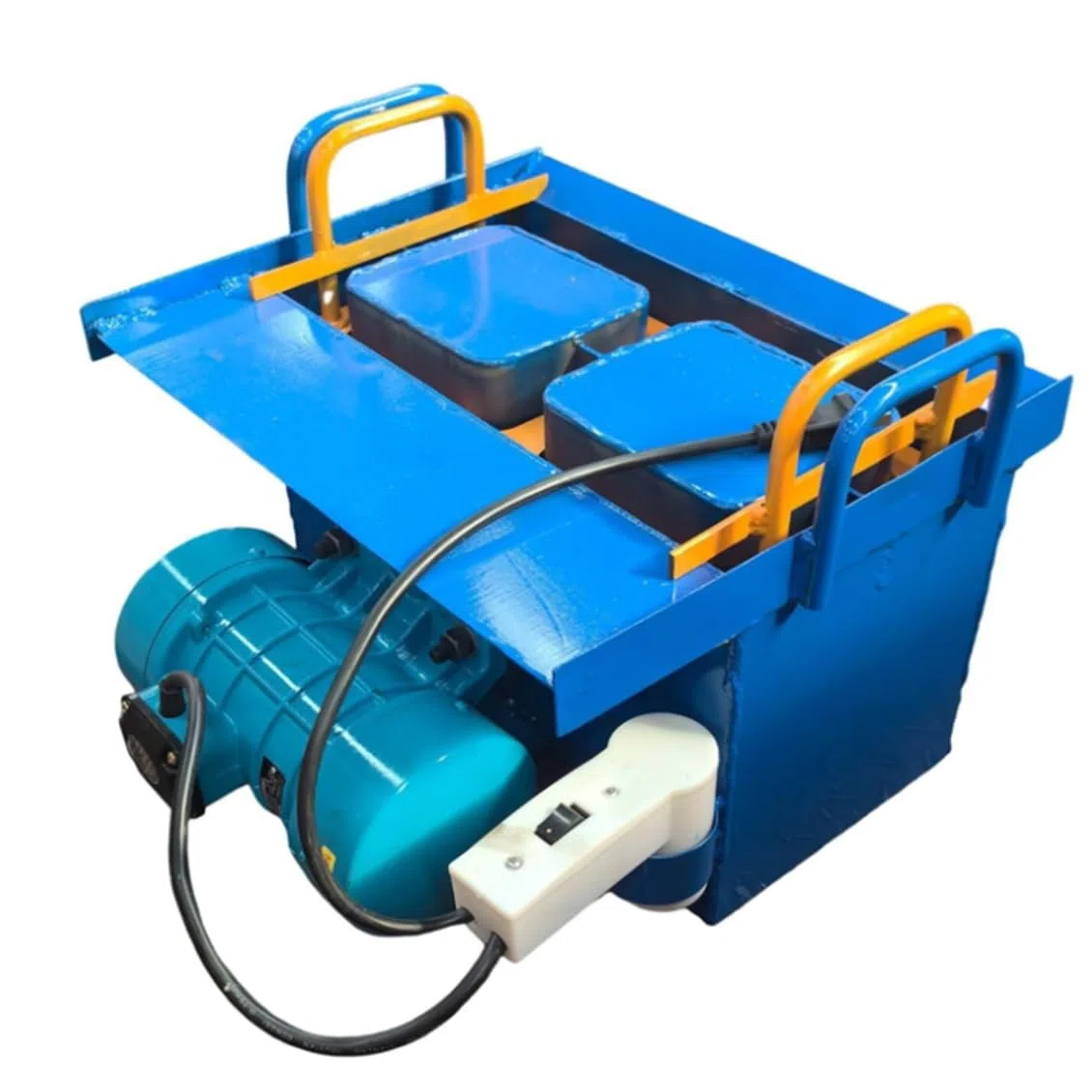 Máquina formadora de bloques de cemento, máquina eléctrica para hacer huecos, formado rápido en 45 s, frecuencia de vibración de 212 veces/min, 30 ladrillos/h,390 * 190 * 190mm