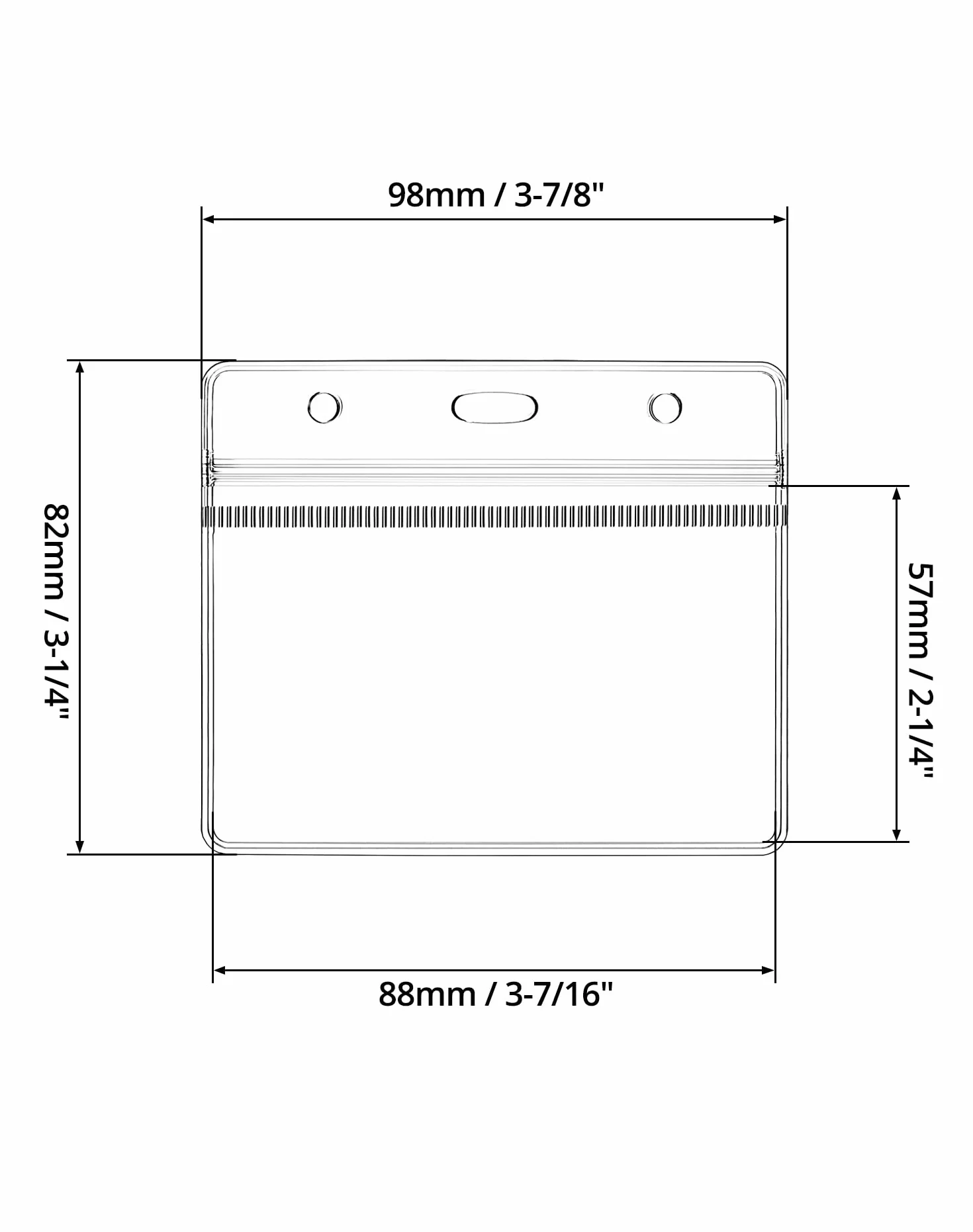 QWORK Paquete de 100 Tarjeteros Horizontales 100x82 mm Funda de Tarjeta de Identificación Transparente para Tamaño de Tarjeta 88x55 mm