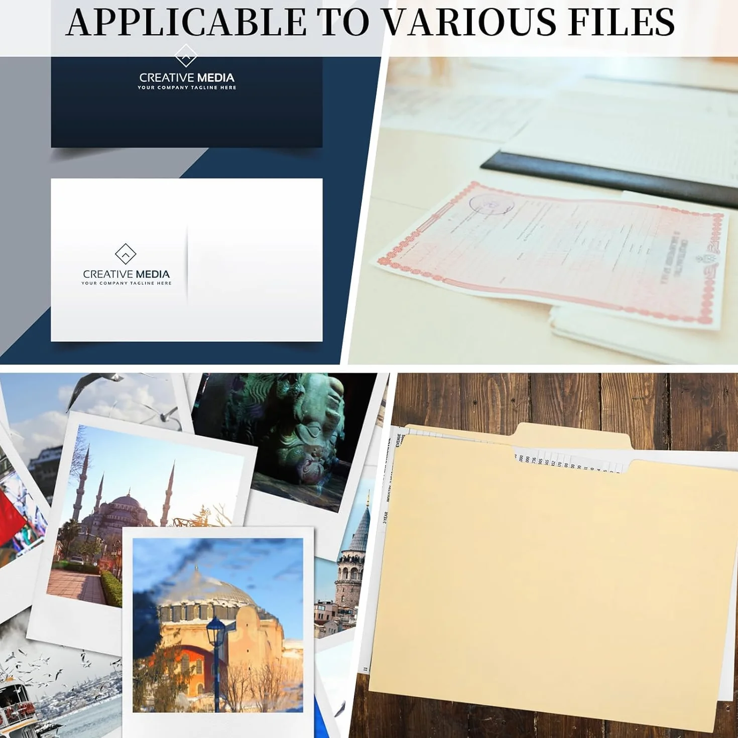 Fundas para plastificar fotos transparentes 150 unidades 5 tamaños