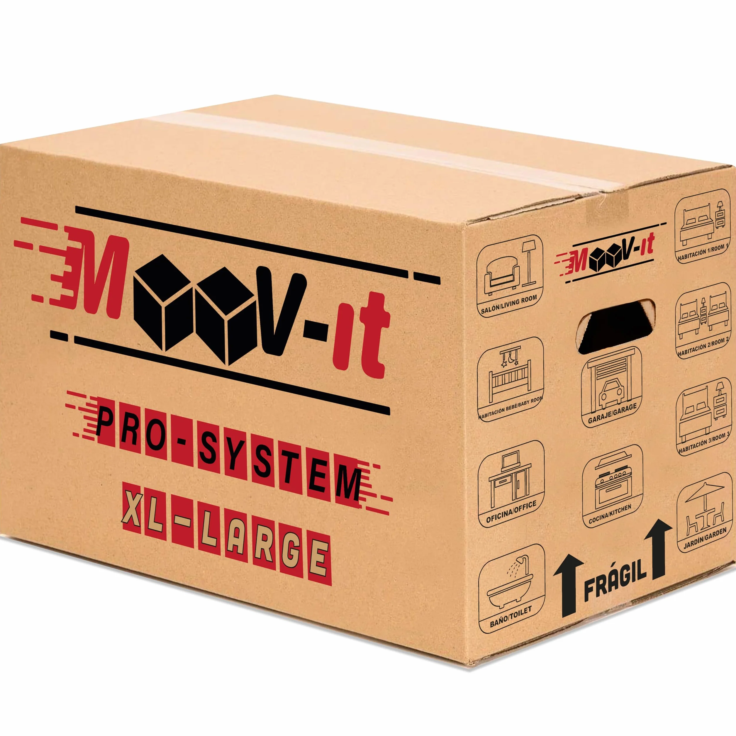 Pack de 20 cajas de cartón para mudanza,50x30x30cm, Cartón reforzado y resistente. Cajas de embalaje para envíos con asas.Para almacenaje y Embalaje.Reutilizables. (20Ud. (50x30x30cm))