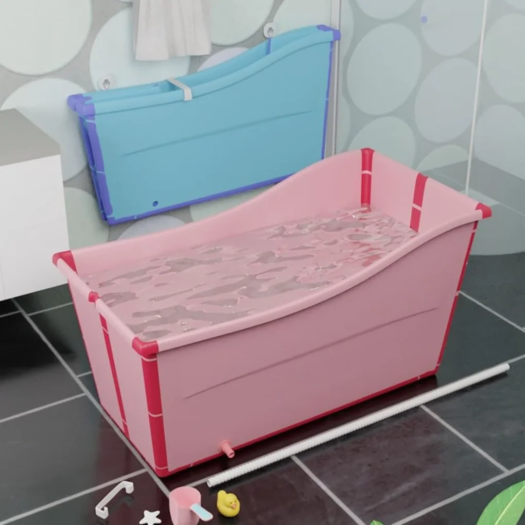 Bañera Plegable Para Adultos, Bañeras Independientes, Bañera Plegable Portátil, Hogar Grande, Lavabo De Ducha Plegable, Sauna Casera Para Bañera Para Adultos, Baño De Hielo Al Aire Libre(Color:Rosa)