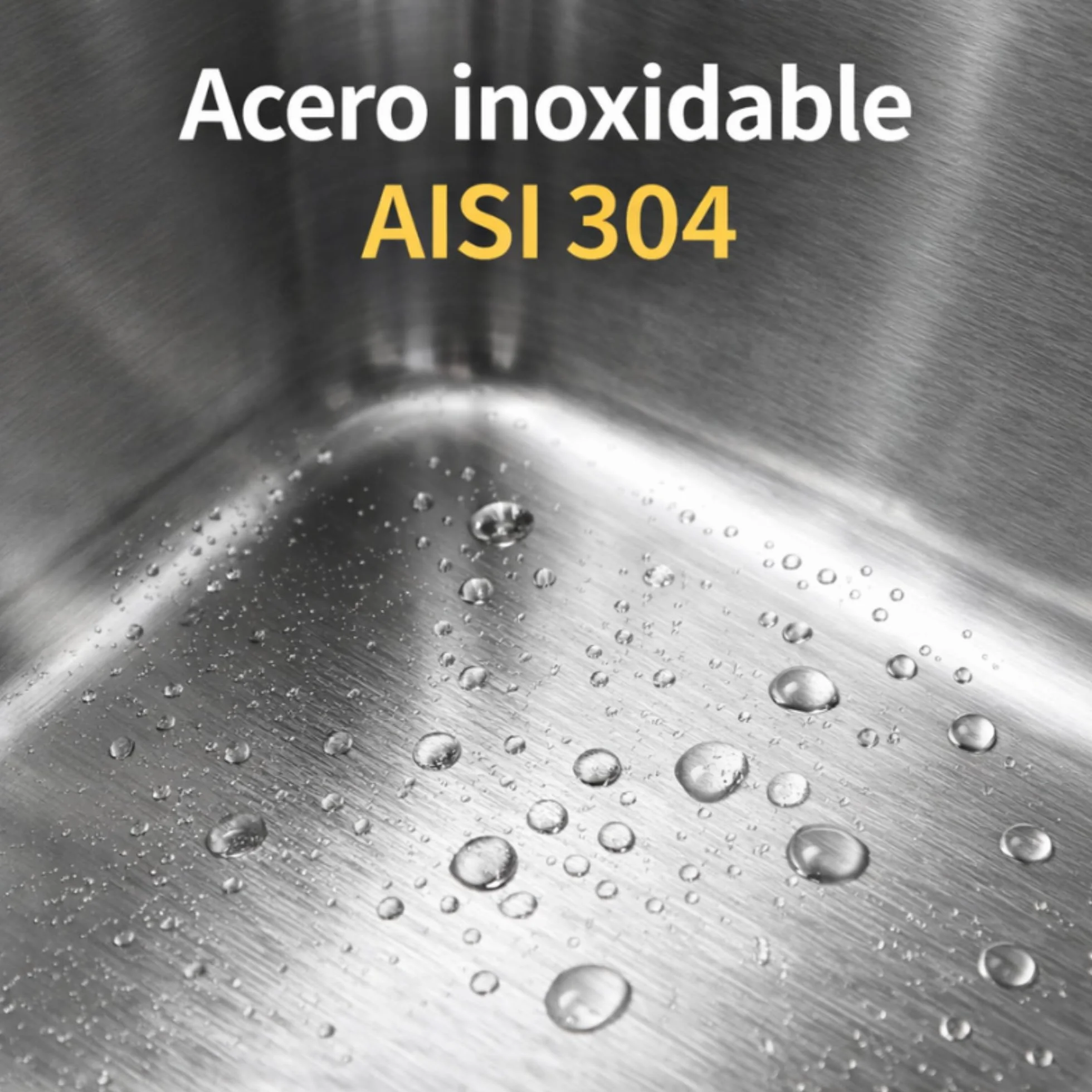 Ares Fregadero Cocina Acero Inoxidable AISI 304 80x49 cm - 1 Seno - Sobre Encimera - Resistente y Fácil Limpieza - Gran Cubeta 23 cm de Profundidad