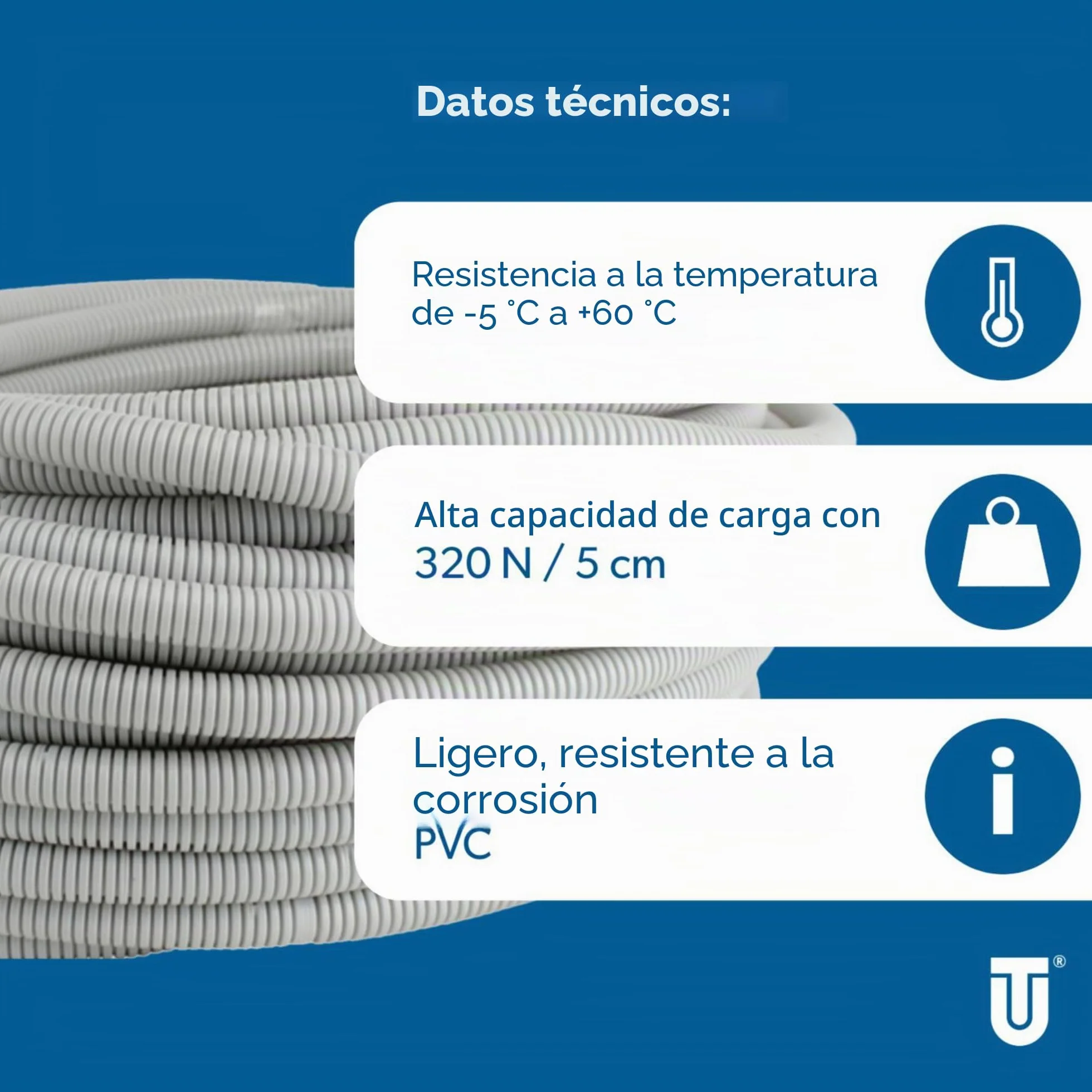 Unitec 407011 - Tubo para cableado eléctrico