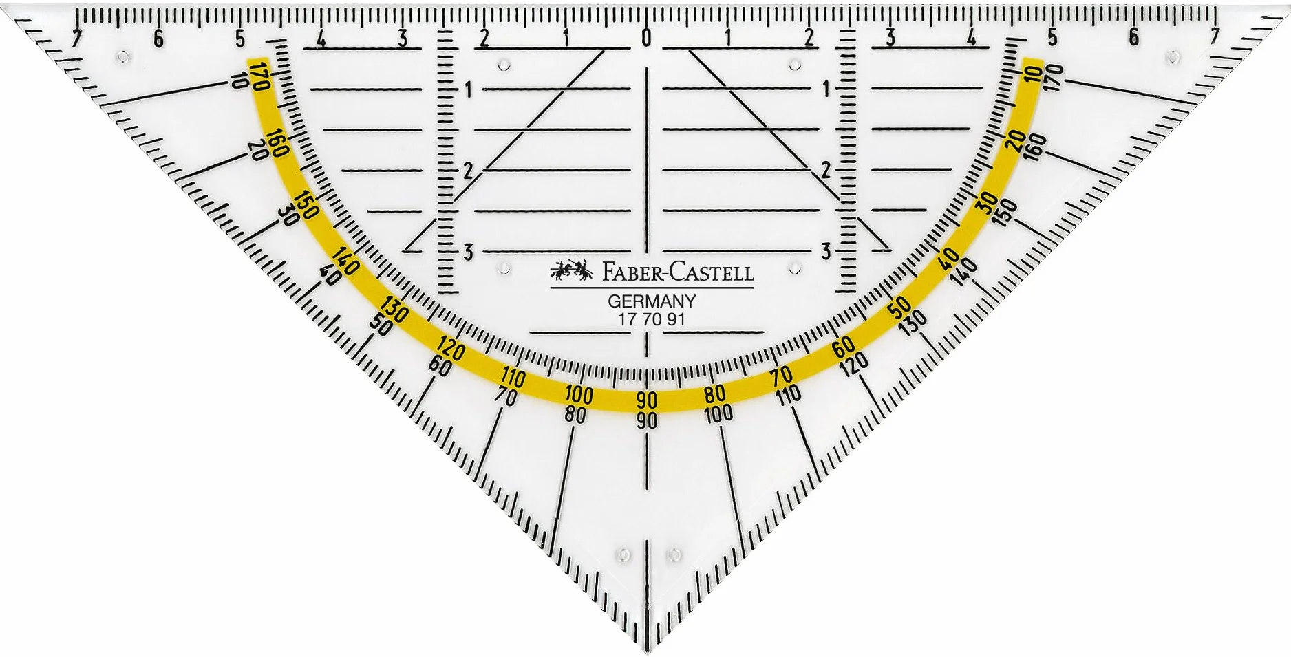 Faber-Castell 177091 triángulo 18 cm 1,8 mm transparente