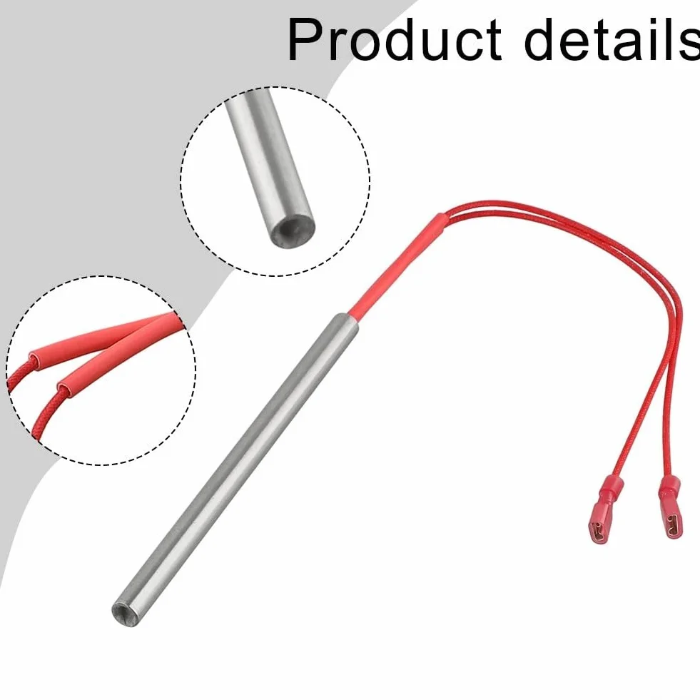 Barra de encendido de estufa de pellets de acero inoxidable de 300 W, 230 V, 9,5 mm de diámetro, 150 mm de longitud para modelos P6 P9 P12, pieza de calefacción eficiente