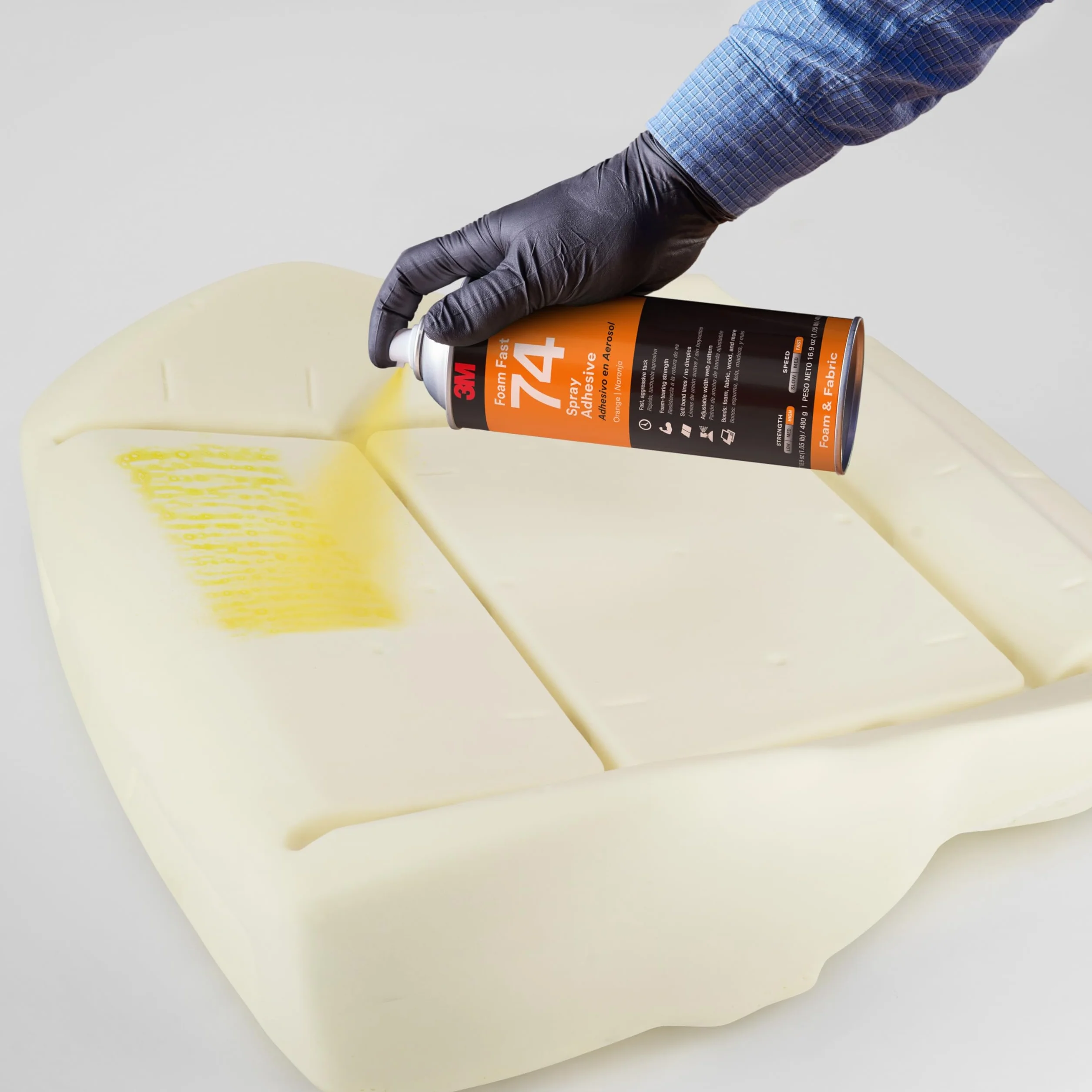 3M Spray Adhesivo 74 Rápido para Espuma, 500 ml, 1 unidad