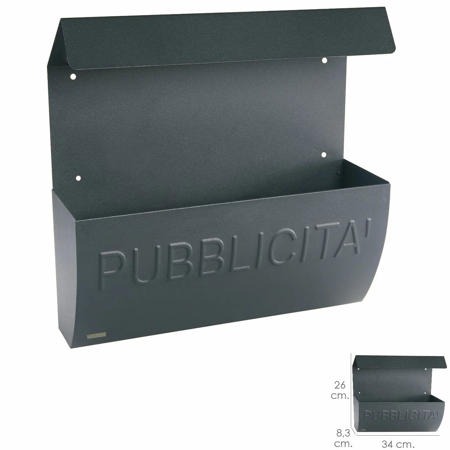 MAURER Cesta Publicidad con Tejado 340 x 260 x 83 mm.