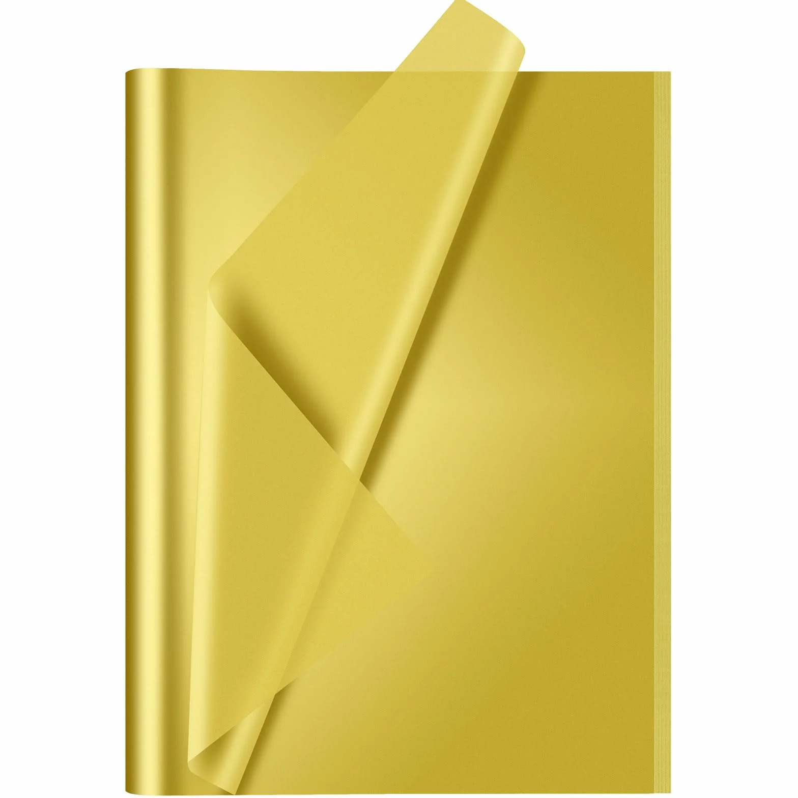Papel de Seda Dorado 60 Hojas para Envolver Regalos, Manualidades DIY, Decoración de Fiestas (20 x 14.5 pulgadas)