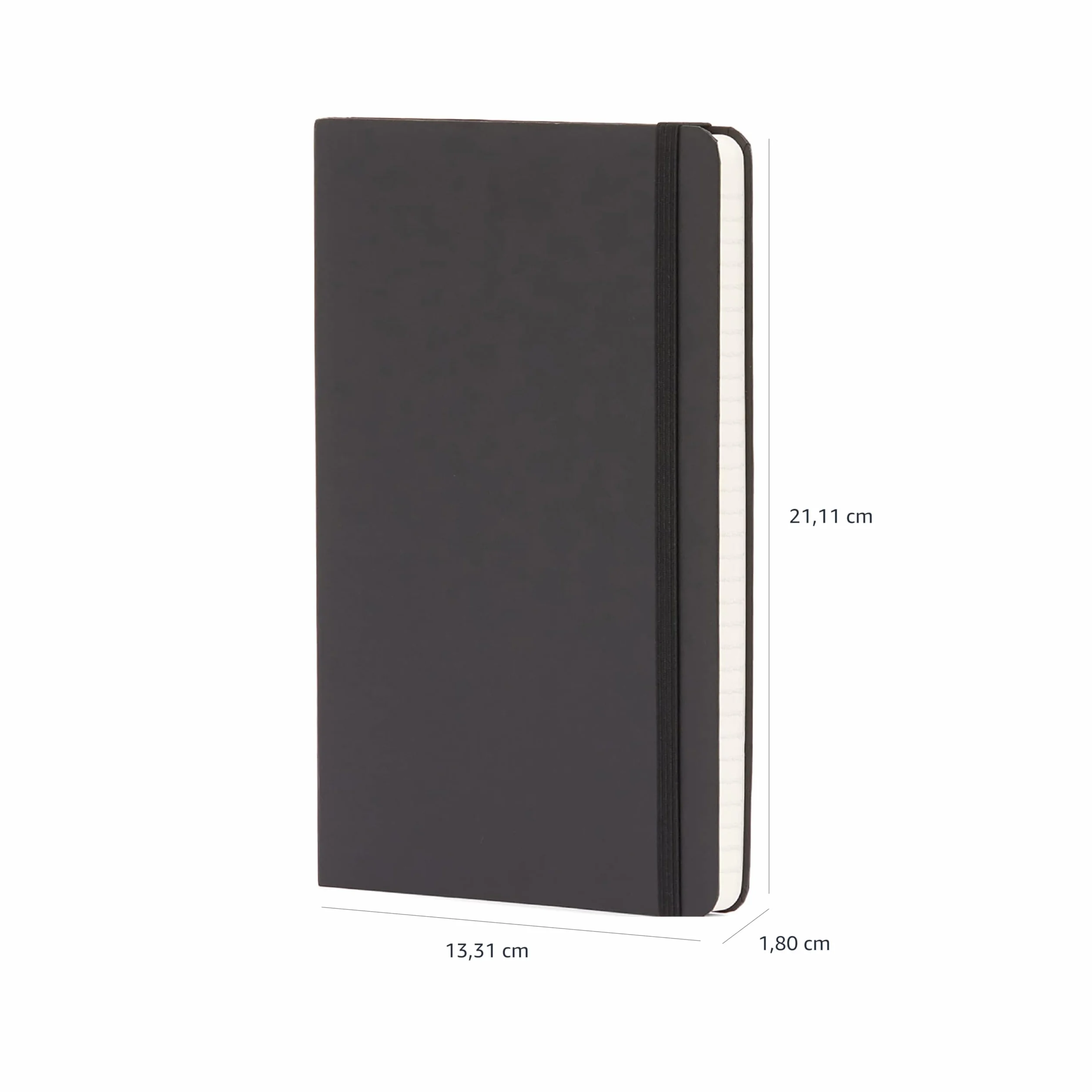 Amazon Basics Cuaderno clásico A5 liso negro