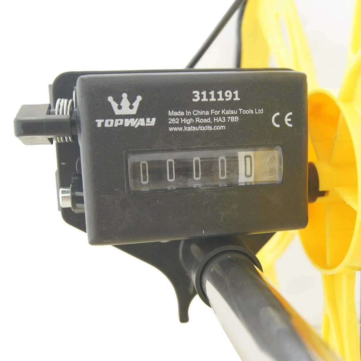 TOPWAY Rueda de Medición de Distancia con Mango Plegable 9999,9m, Odómetro de Rueda para Medición de Distancia, Medidor de Distancia con Bolsa de Transporte 311191