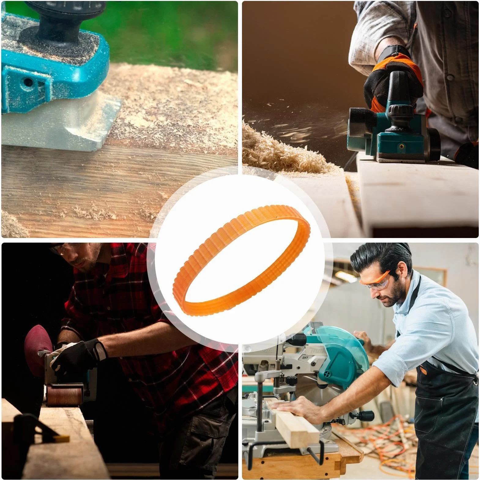 Correa de Cepilladora Eléctrica de Madera para Carpintería - Bandas Resistentes y Compatibles con Mod