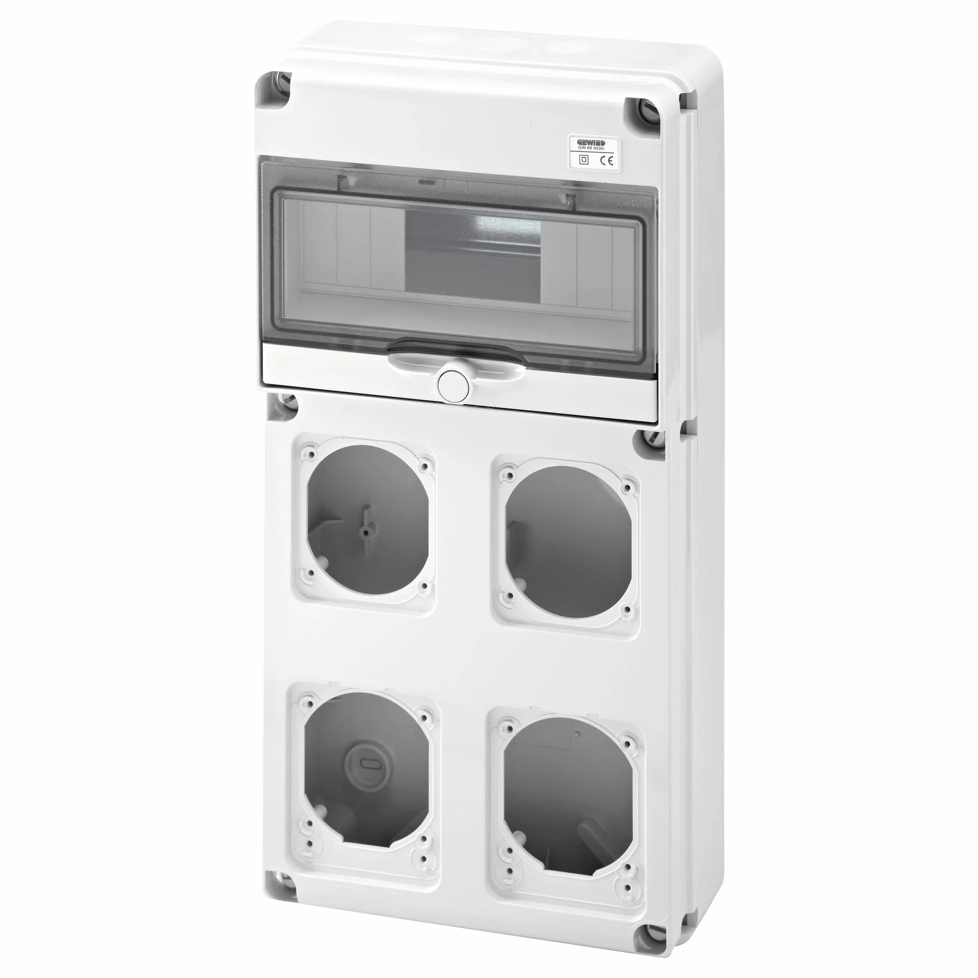 Gewiss GW68003N caja de tomacorriente Blanco - Caja registradora